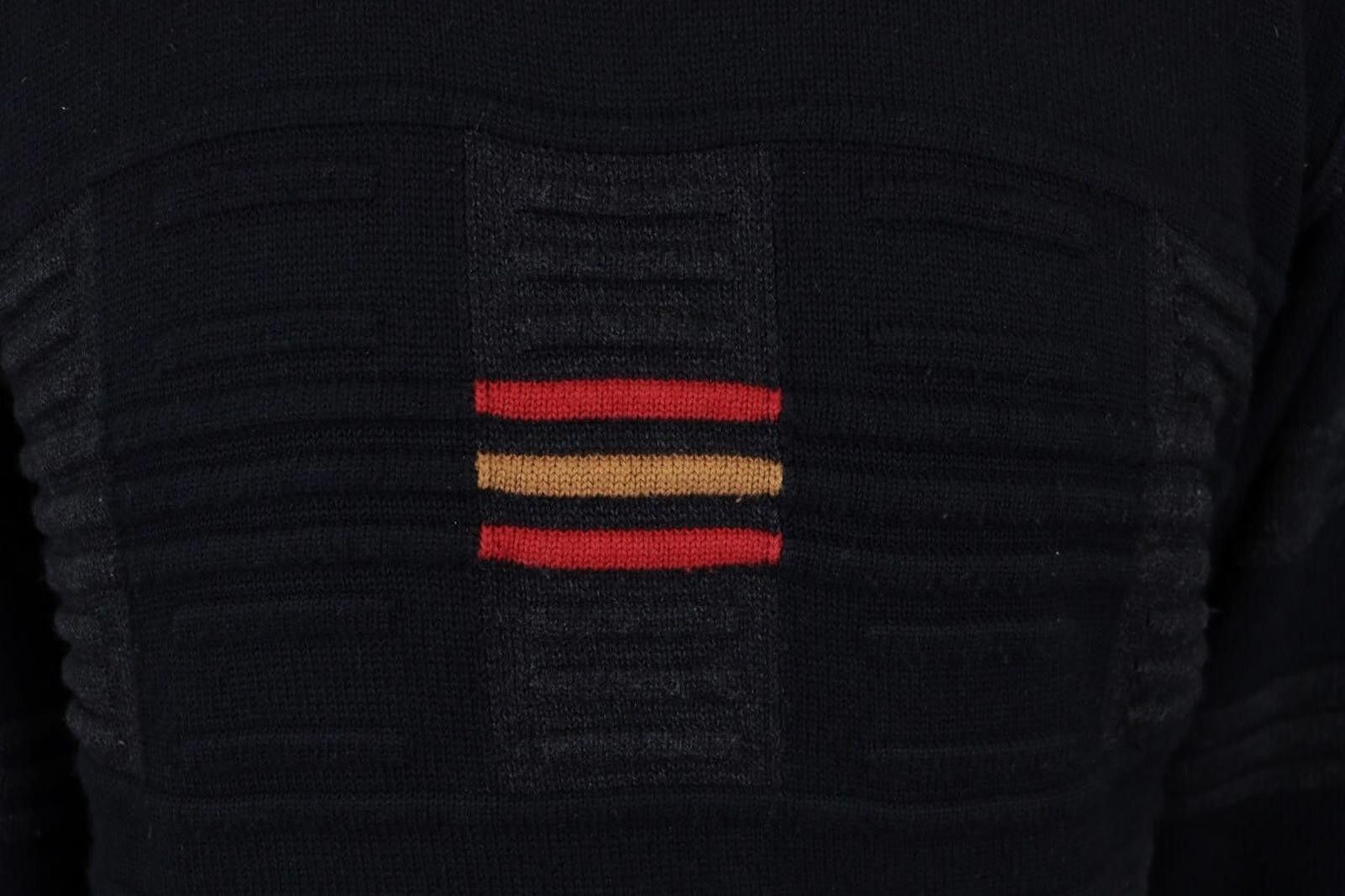 Carlo Colucci Carlo Colucci Black Striped Designer Sweater Size 50 Size US M / EU 48-50 / 2 - 3 Thumbnail