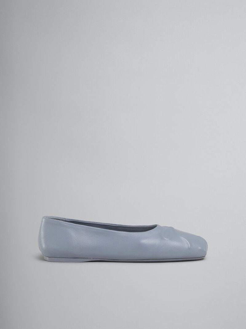 Marni o1w1db11225 Nappa Leather Flats in Grey Size US 9 / IT 39 - 1 Thumbnail