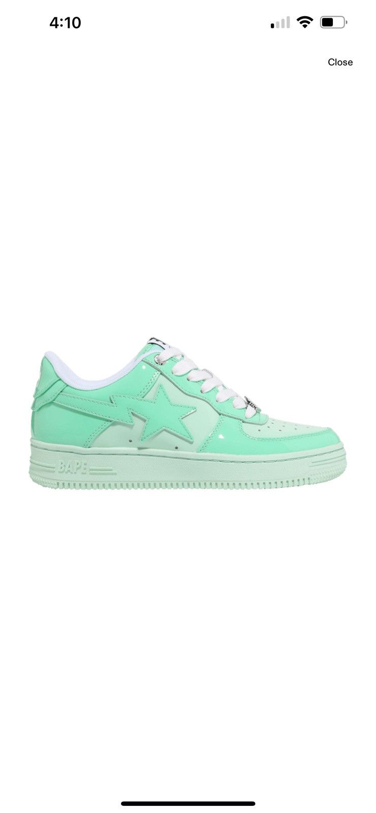 Bape Wnms BAPESTA green trainers Size US 6 / IT 36 - 1 Thumbnail