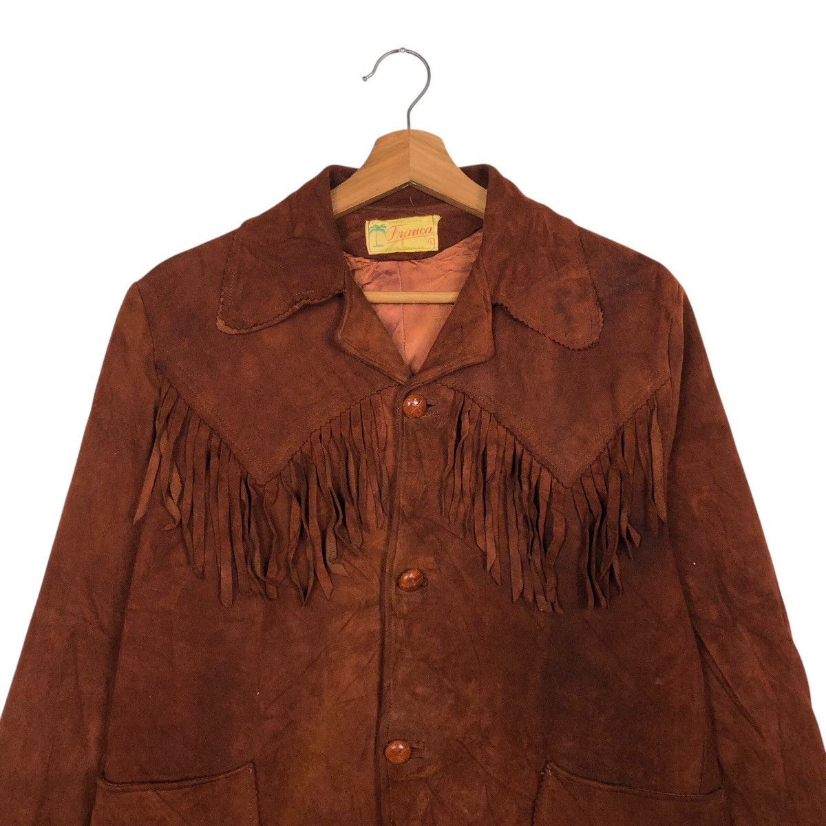 Other 📌Vintage Biker Leather Jacket Western Design Franca Size US L / EU 52-54 / 3 - 4 Thumbnail