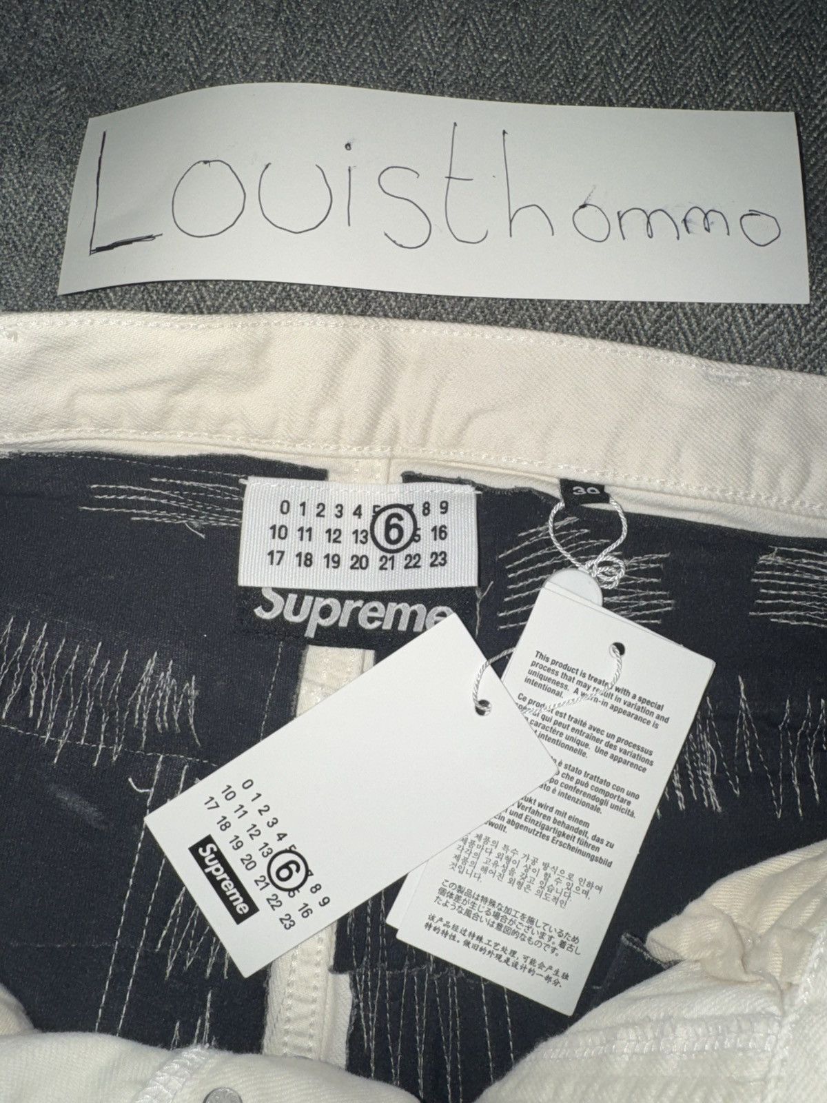 Maison Margiela × Supreme Supreme x MM6 Maison Margiela Distressed Loose Fit jean Size US 30 / EU 46 - 15 Thumbnail