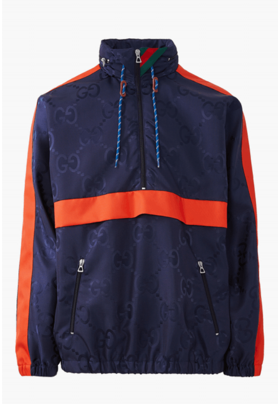 Gucci o1s1wg110125 Jumbo GG Nylon Hooded Jacket in Blue Size US L / EU 52-54 / 3 - 1 Thumbnail