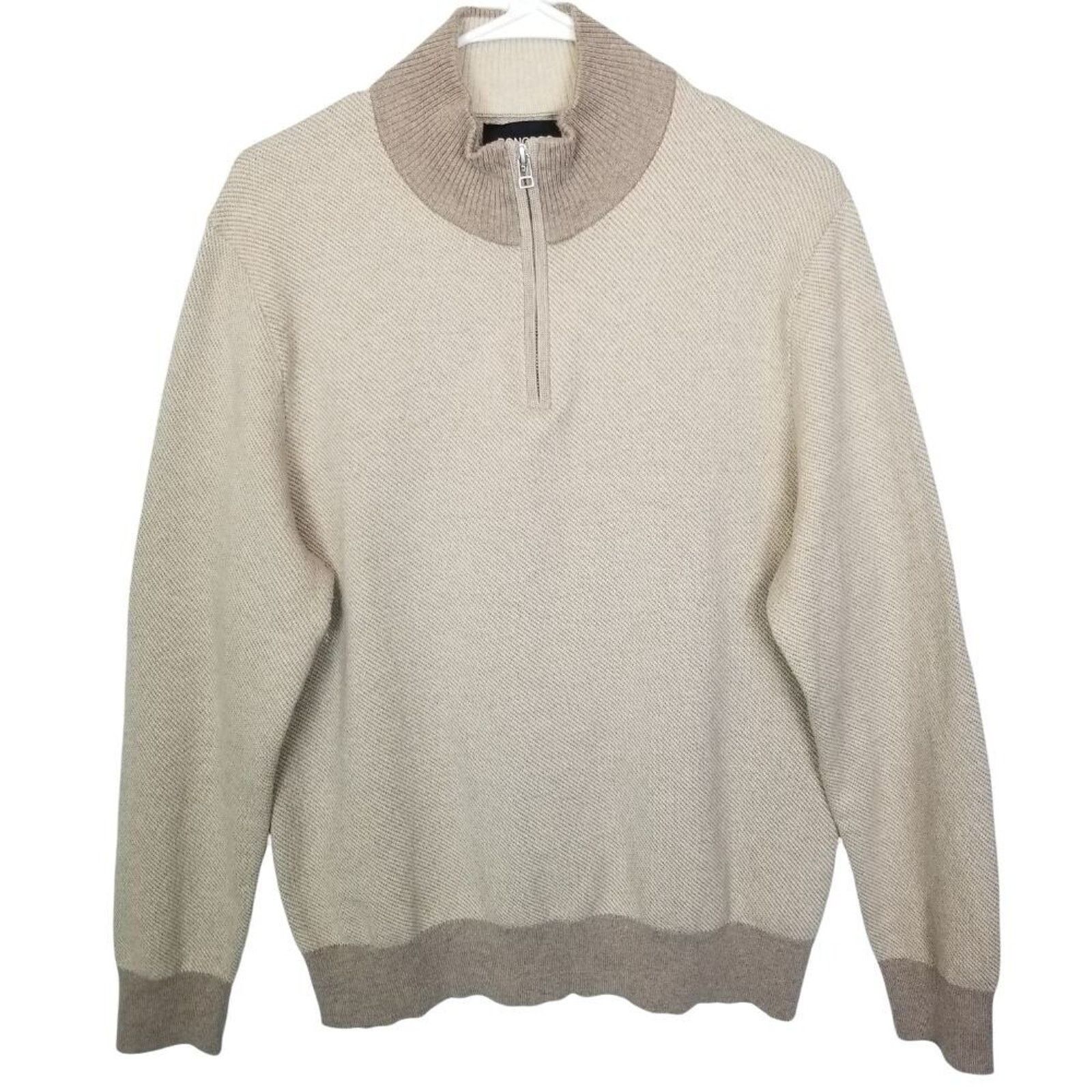 Bonobos Bonobos Mens Cotton Cashmere Sweater Neutral Minimalist Size US M / EU 48-50 / 2 - 1 Thumbnail