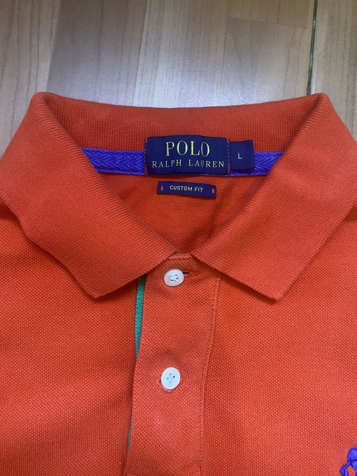 Polo Ralph Lauren × Ralph Lauren × Vintage Polo Ralph Lauren Men’s Polo Shirt Big Pony Orange Size US L / EU 52-54 / 3 - 3 Thumbnail
