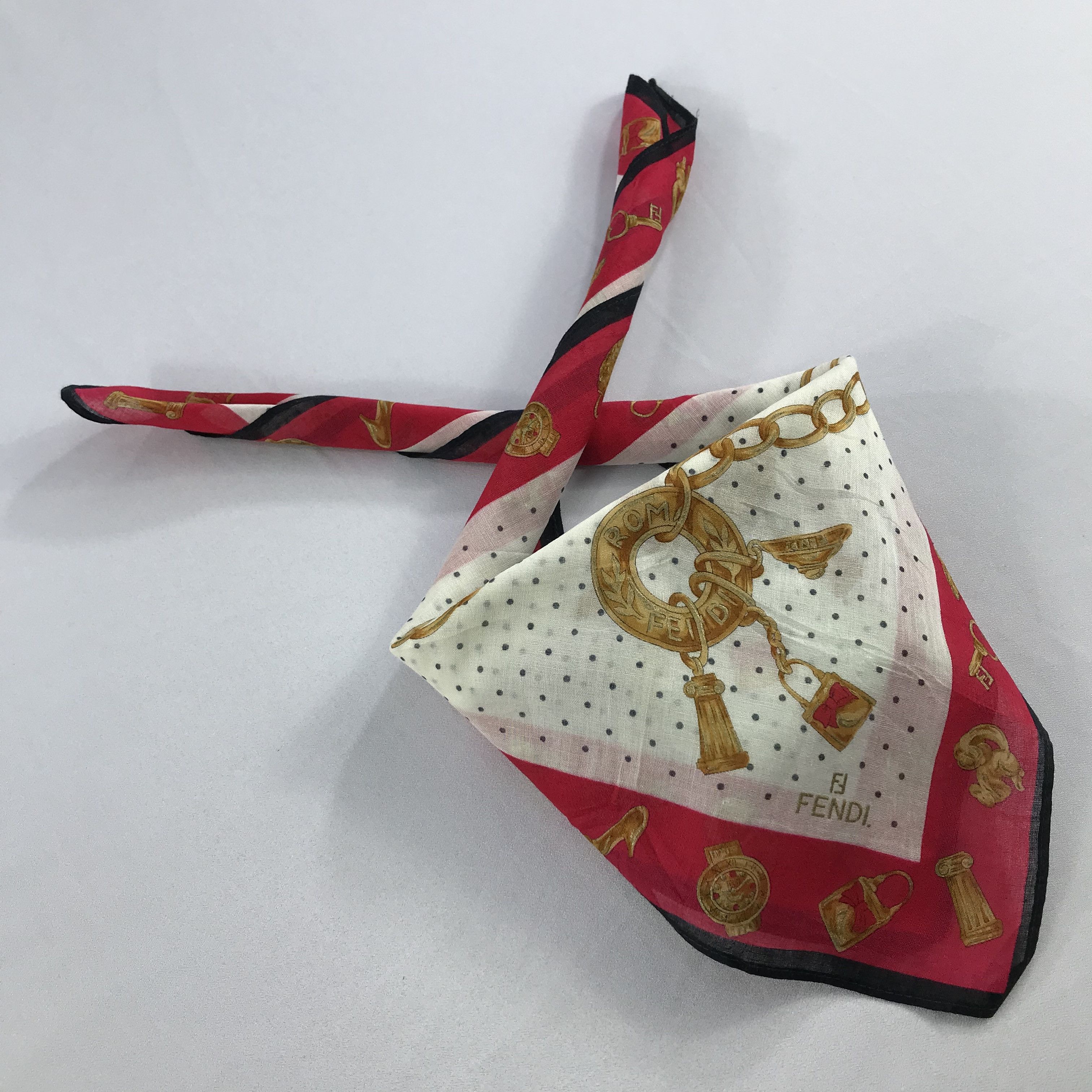 Vintage Vintage Fendi Bandana / Handkerchief / Neckerchief - S2761A Size ONE SIZE - 4 Thumbnail