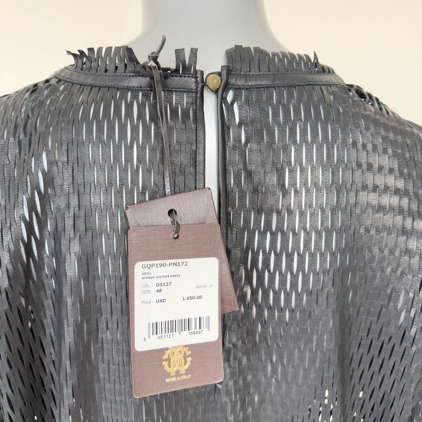 Roberto Cavalli NWT!!! Roberto Cavalli women leather dress size 48IT 1650$!! Size XL / US 12-14 / IT 48-50 - 5 Thumbnail