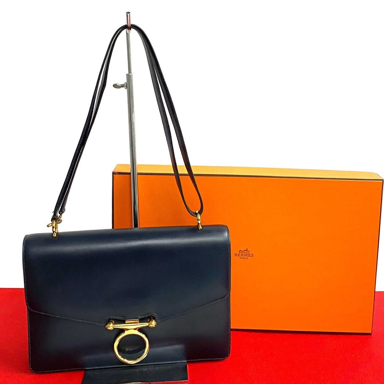 Hermes Hermes Shoulder Bag Navy Vitello Size ONE SIZE - 1 Thumbnail