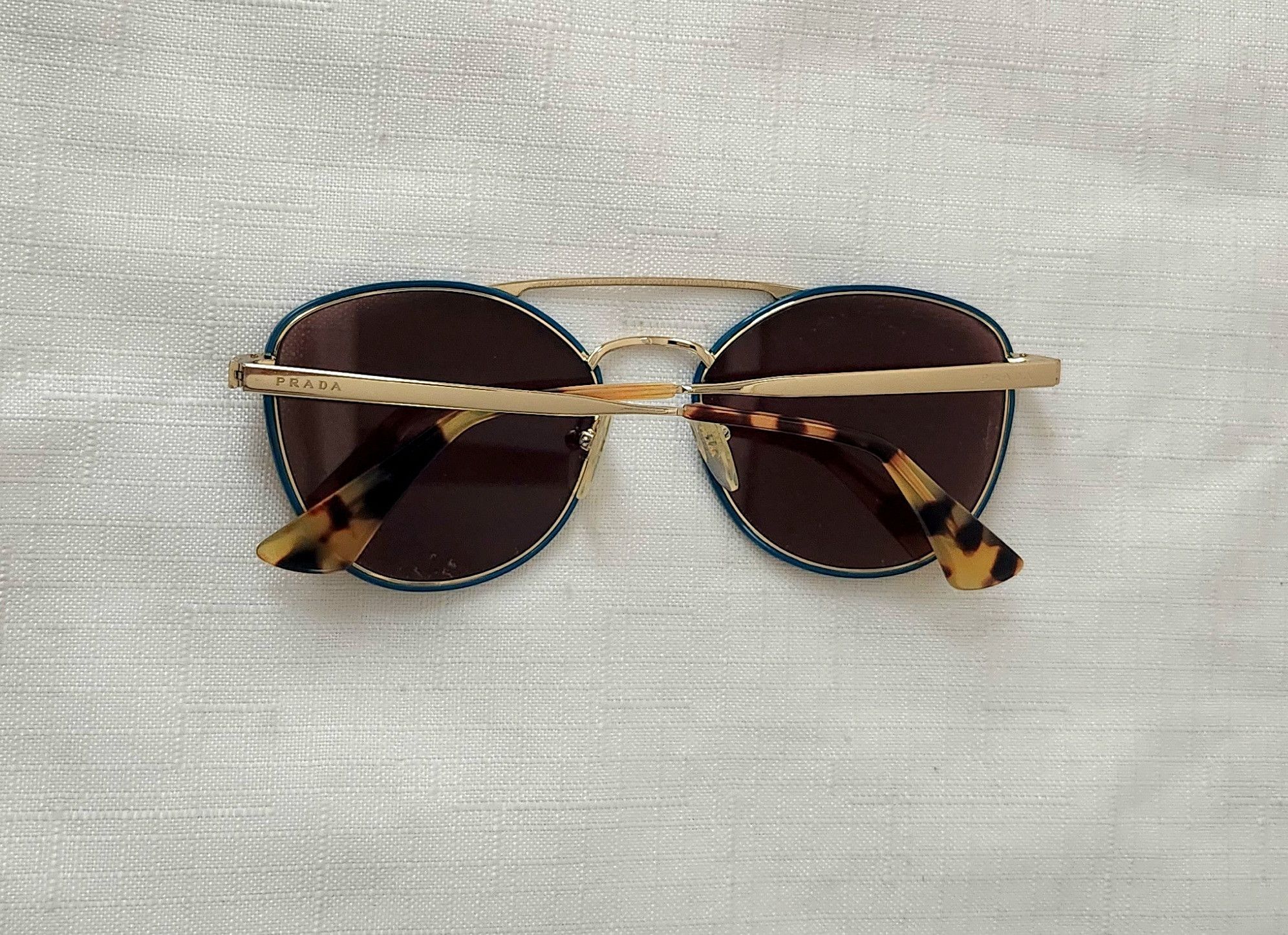 Prada PRADA SPR 63T SL5-8C1 55-19-140 3N GOLD SUNGLASSES Unisex Size ONE SIZE - 7 Thumbnail