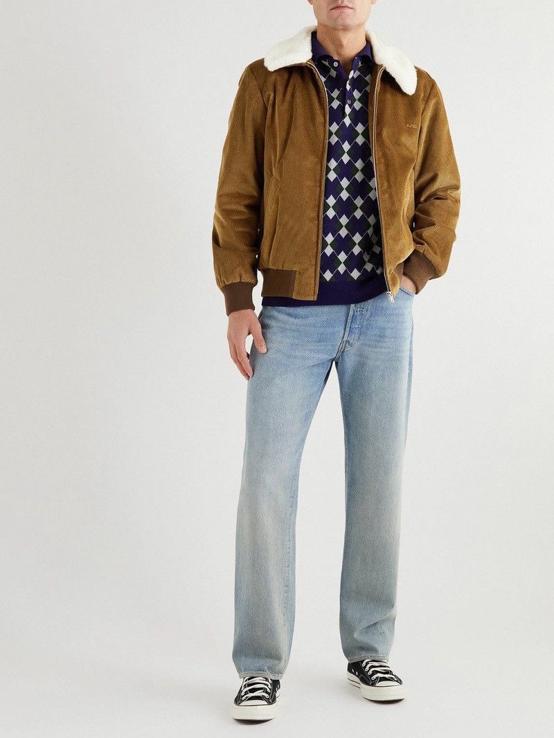 A.P.C. A.P.C. - Gilles Fleece-Trimmed Padded Cotton-Corduroy Jacket Size US XS / EU 42 / 0 - 6 Thumbnail