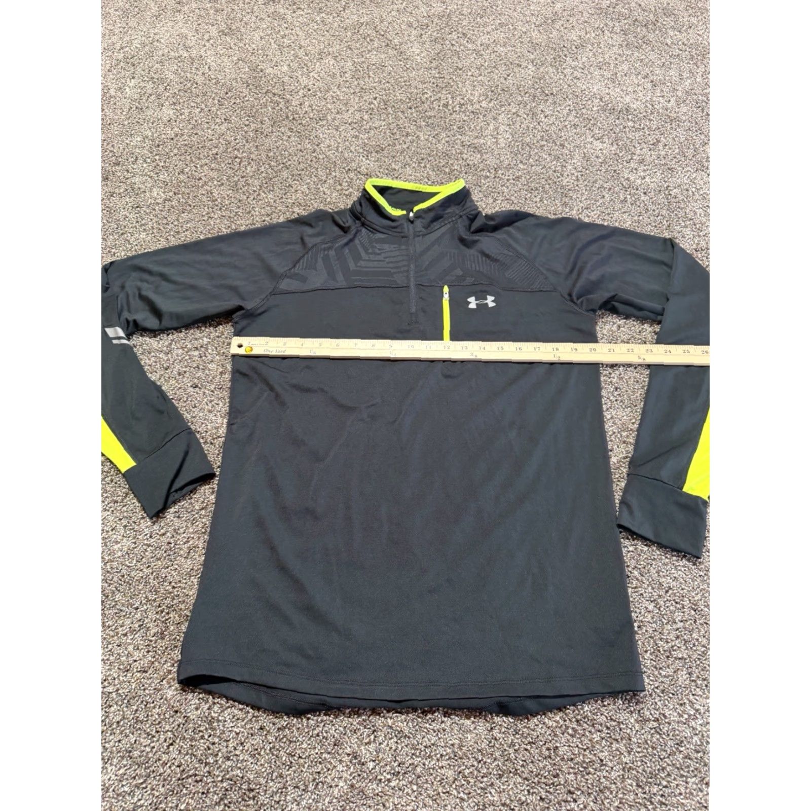 Under Armour Under Armour Hoodie Mens Pullover Quater Zip Green Black Running All Season Size US M / EU 48-50 / 2 - 6 Thumbnail