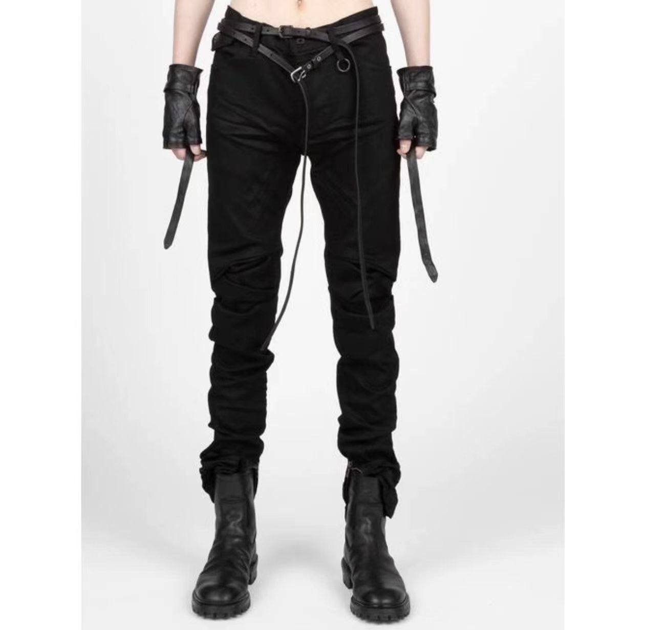 Julius Julius 7 brushed adhesive coated waxed jeans 2412-Nextarrow Size US 31 - 6 Thumbnail