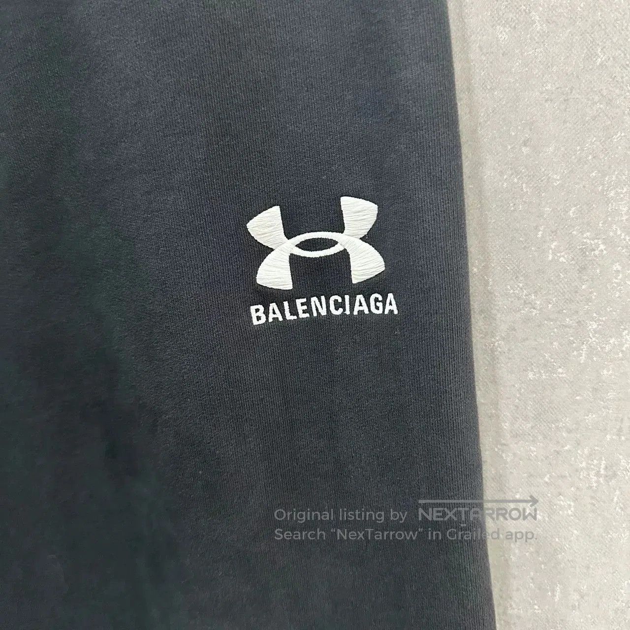 Balenciaga Balenciaga x Under Armour Embroidered Logo Wide-Leg Sweatpa Size 22" - 4 Thumbnail