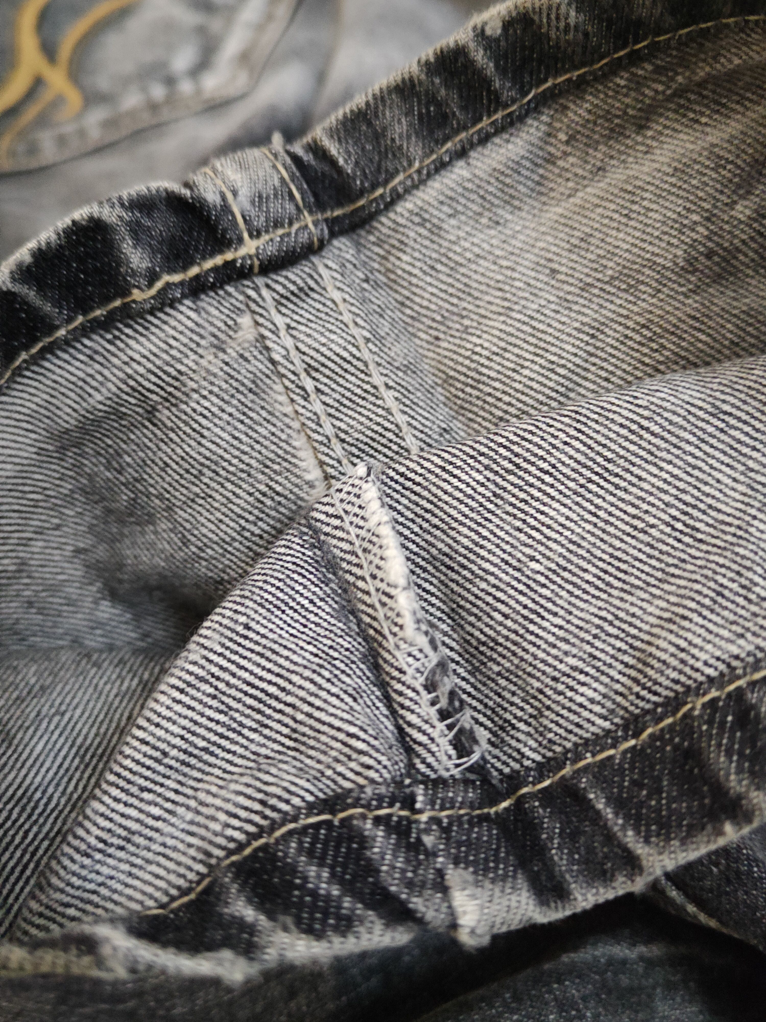 Japanese Brand Pasta Denim Black Distressed Ripped Jeans #W1415 Size US 31 - 17 Thumbnail