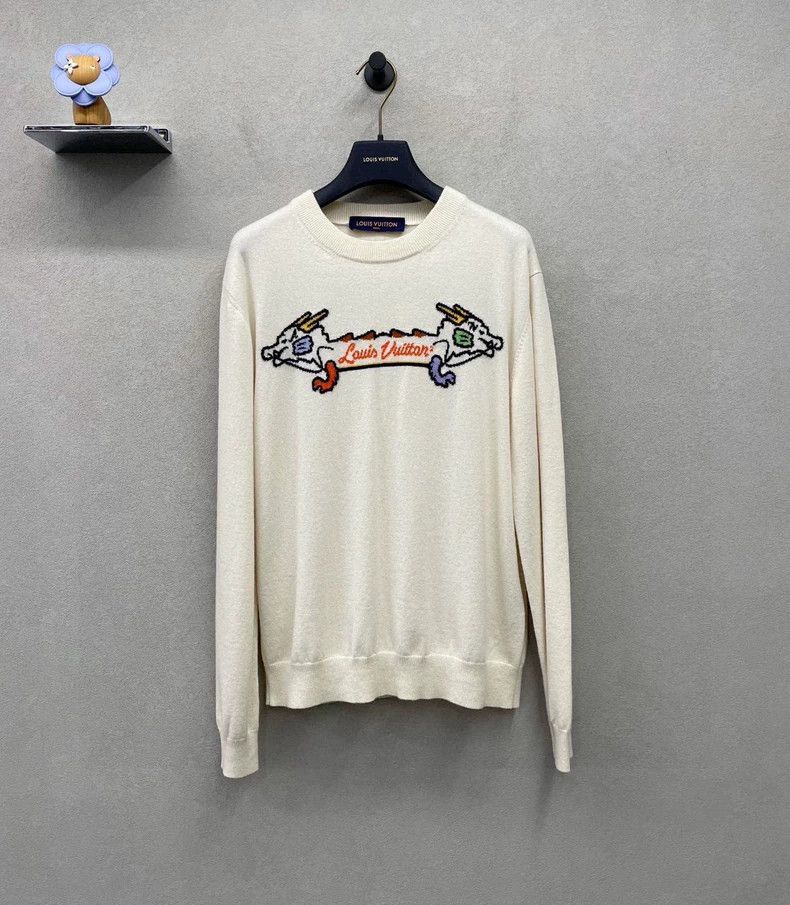 Louis Vuitton Louis Vuitton Beige double-head dragon knitted sweater 2504 Size US M / EU 48-50 / 2 - 1 Thumbnail
