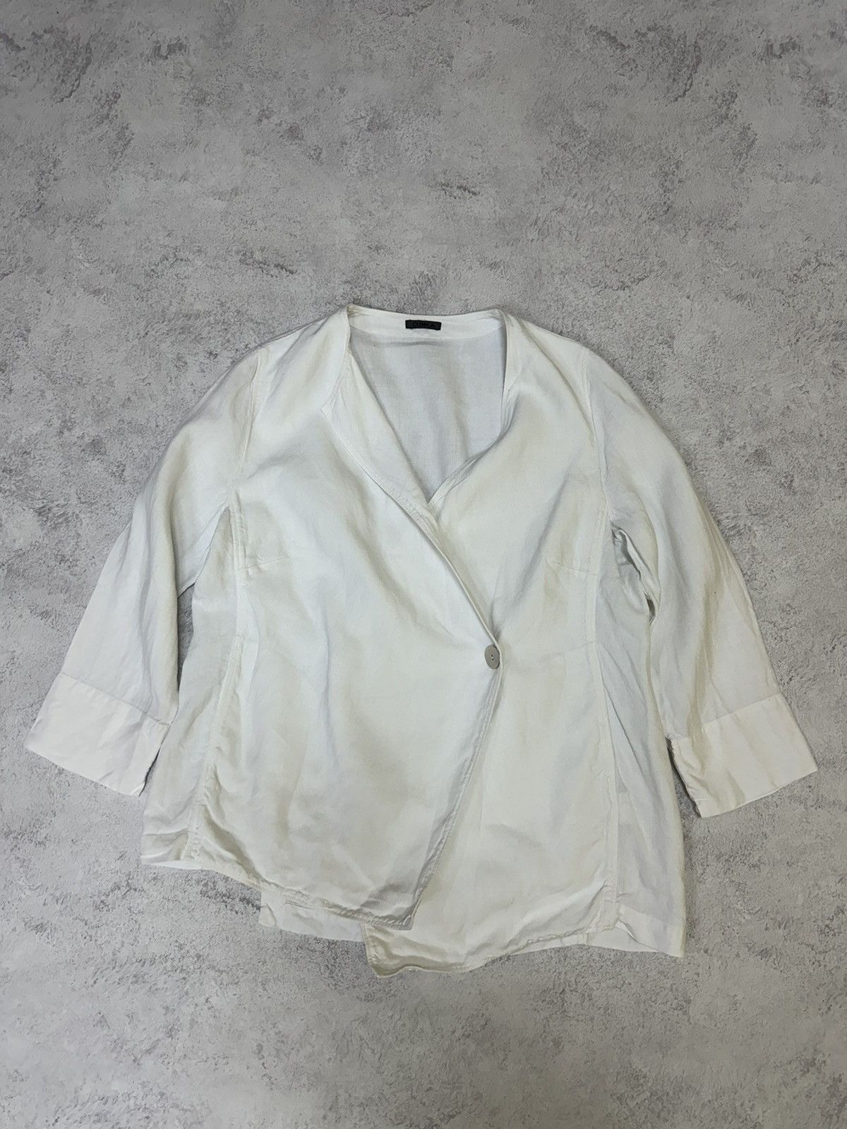 Designer × OSKA Cardigan Oska 5 100% linen White Size XL / US 12-14 / IT 48-50 - 10 Thumbnail