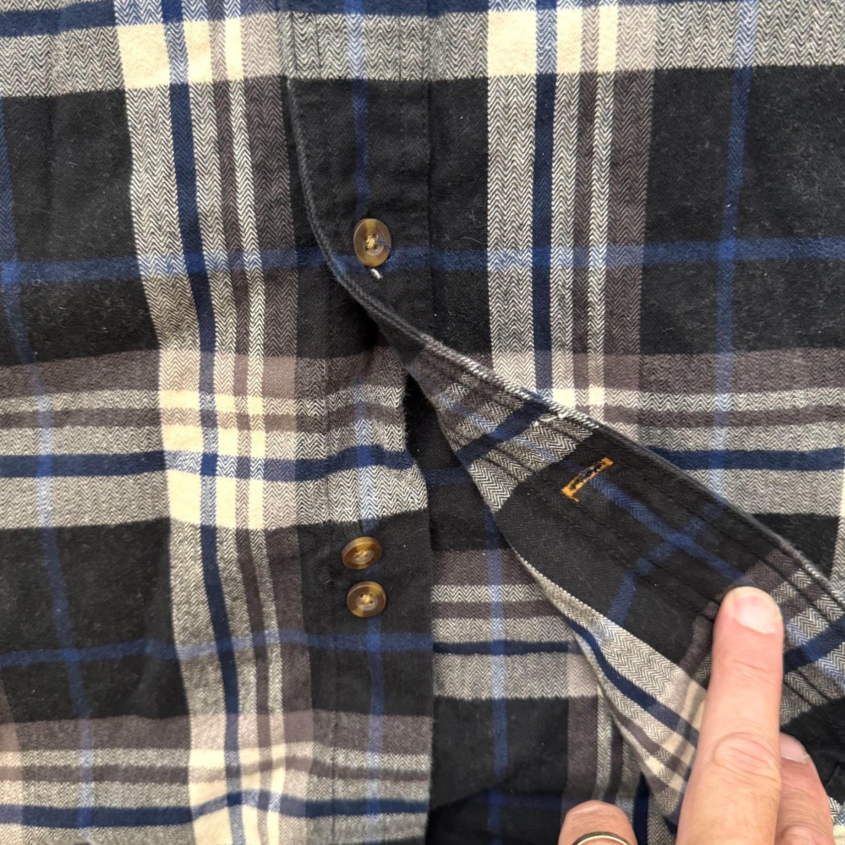 Carhartt VINTAGE Carhartt Shirt Mens 2XL Black Blue Plaid Flannel Original Fit Button Up Cotton Size US XXL / EU 58 / 5 - 6 Thumbnail