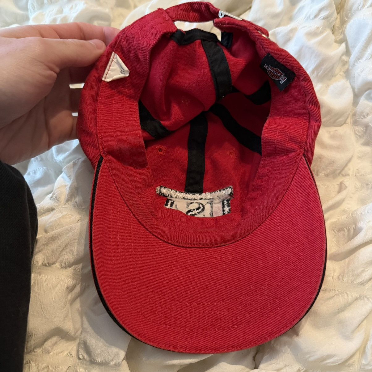Harley Davidson Vintage Harley Davidson Red Baseball Cap Hat Adult Size Size ONE SIZE - 3 Thumbnail