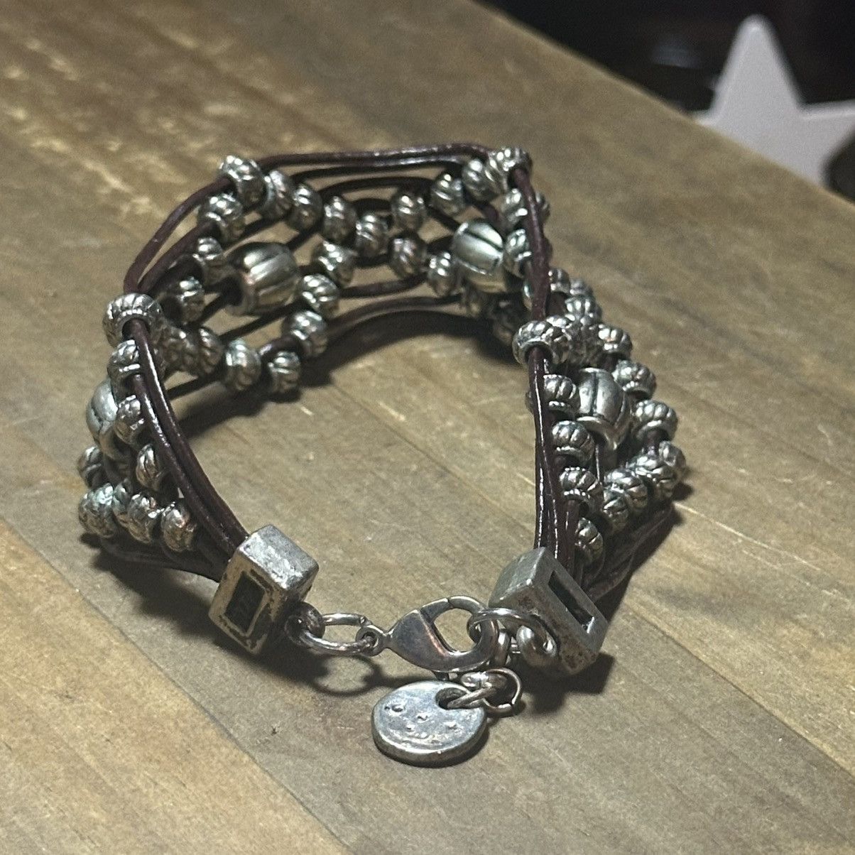 Other Woven silver bead geometric multi cord bracelet Size ONE SIZE - 7 Thumbnail