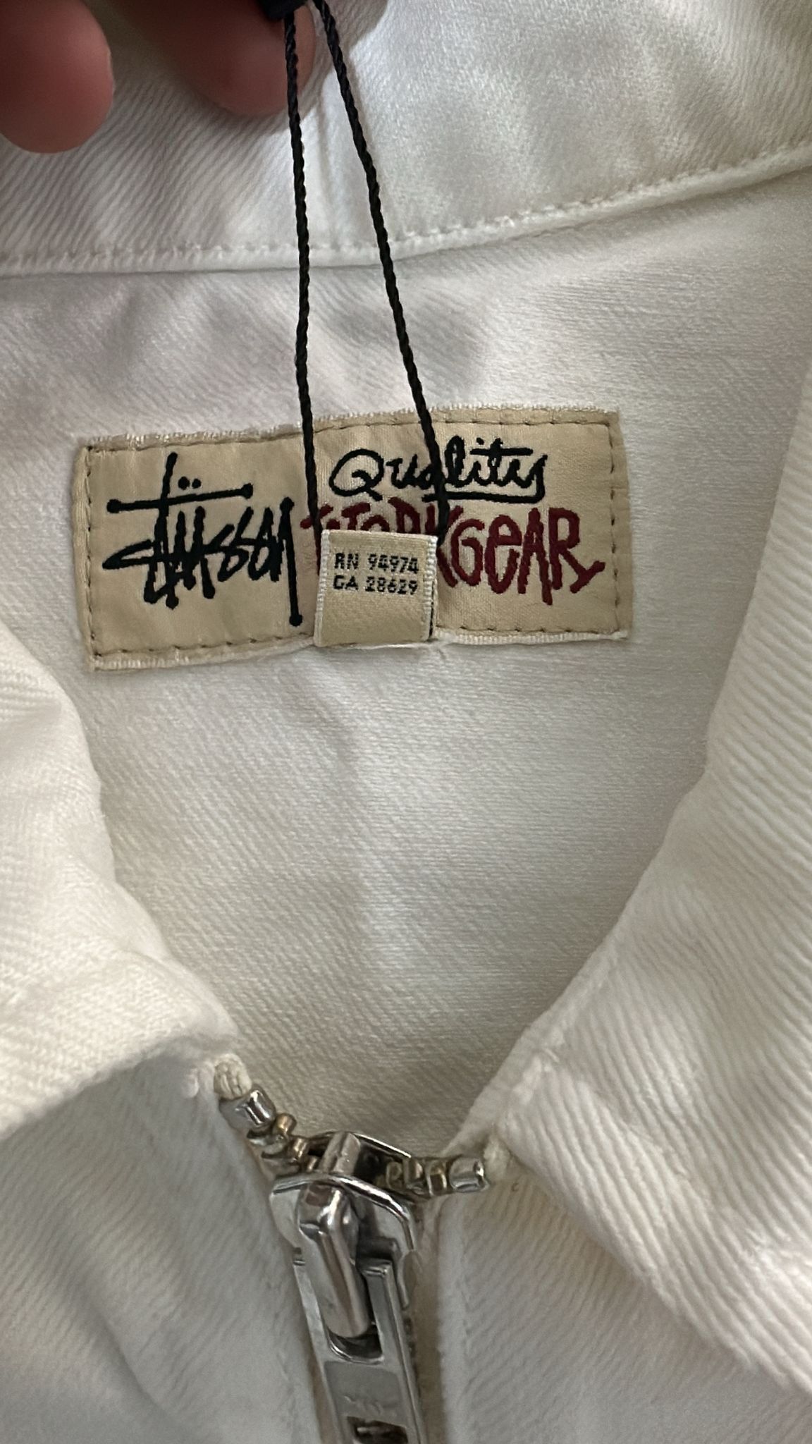 Stussy Stussy Zip Work Jacket White Size Medium Size US M / EU 48-50 / 2 - 7 Thumbnail