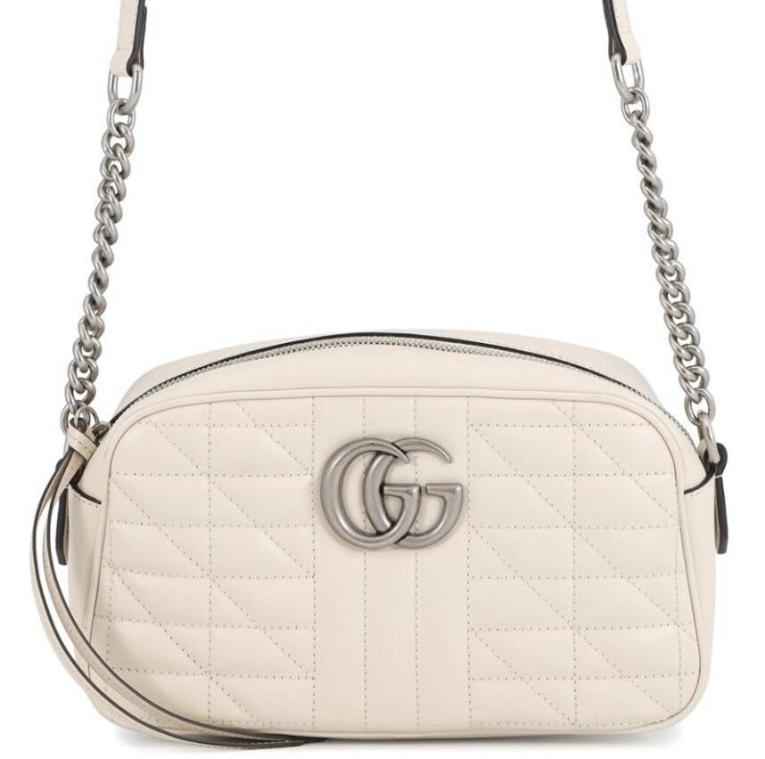 Gucci o1la5ras0526 Size: OS / GG Marmont Handbag in White Size ONE SIZE - 2 Thumbnail