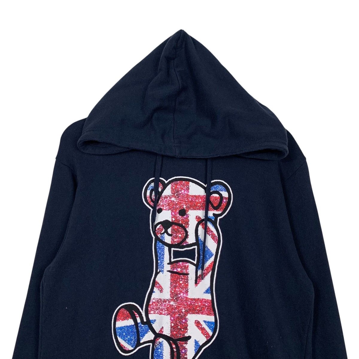 Japanese Brand Teddy Bear Britain Flag Graphics Pullover Hoodies #1788-C79 Size L / US 10 / IT 46 - 2 Thumbnail