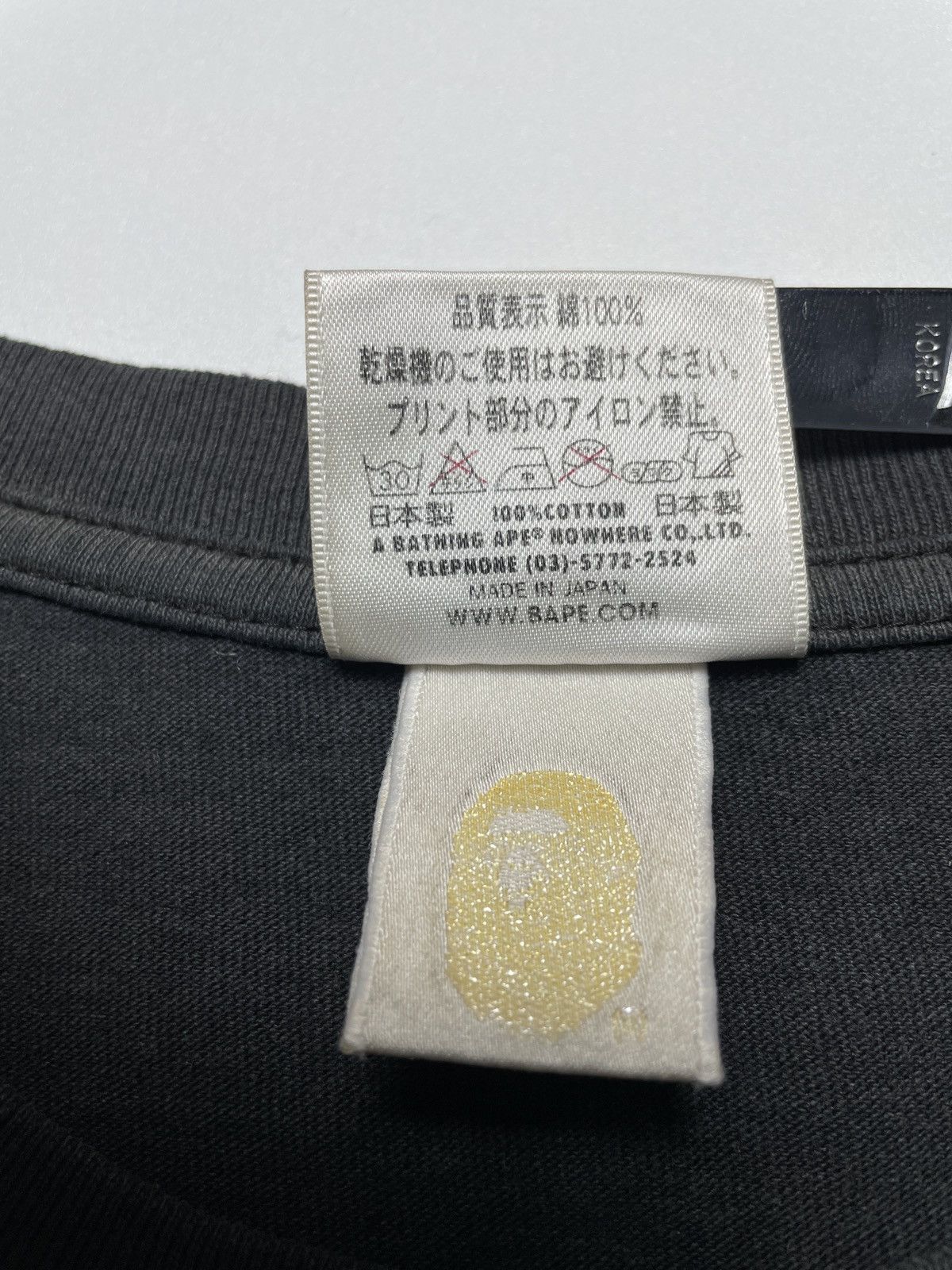 Bape Bape Drip Logo Faded Tshirt Size US L / EU 52-54 / 3 - 6 Thumbnail