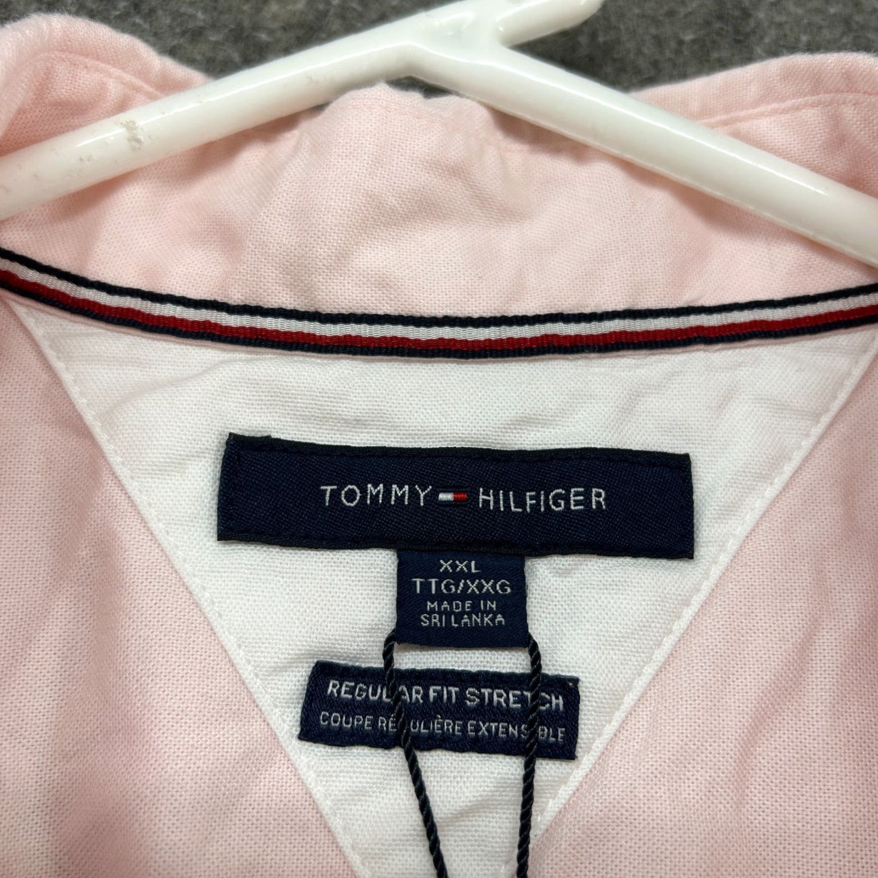 Tommy Hilfiger Tommy Hilfiger Shirt Mens 2XL Pink Button-Up Long Sleeve Solid Stretch Regular Size US XXL / EU 58 / 5 - 4 Thumbnail