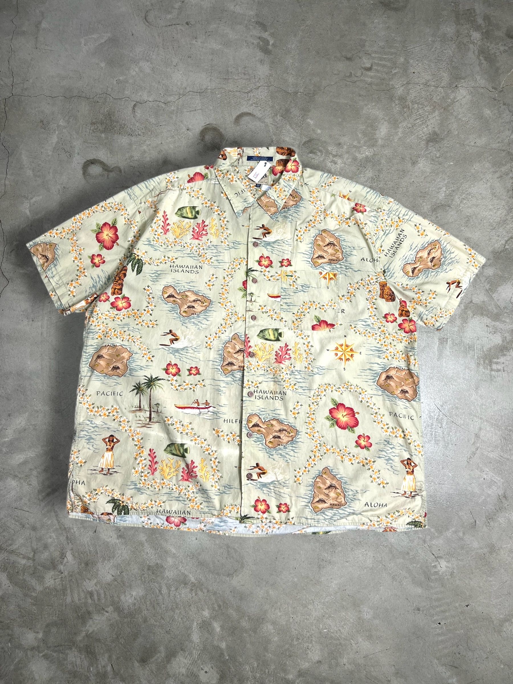 VTG Tommy Hilfiger Hawaiian Islands AOVP Shirt (3XL) JKA071