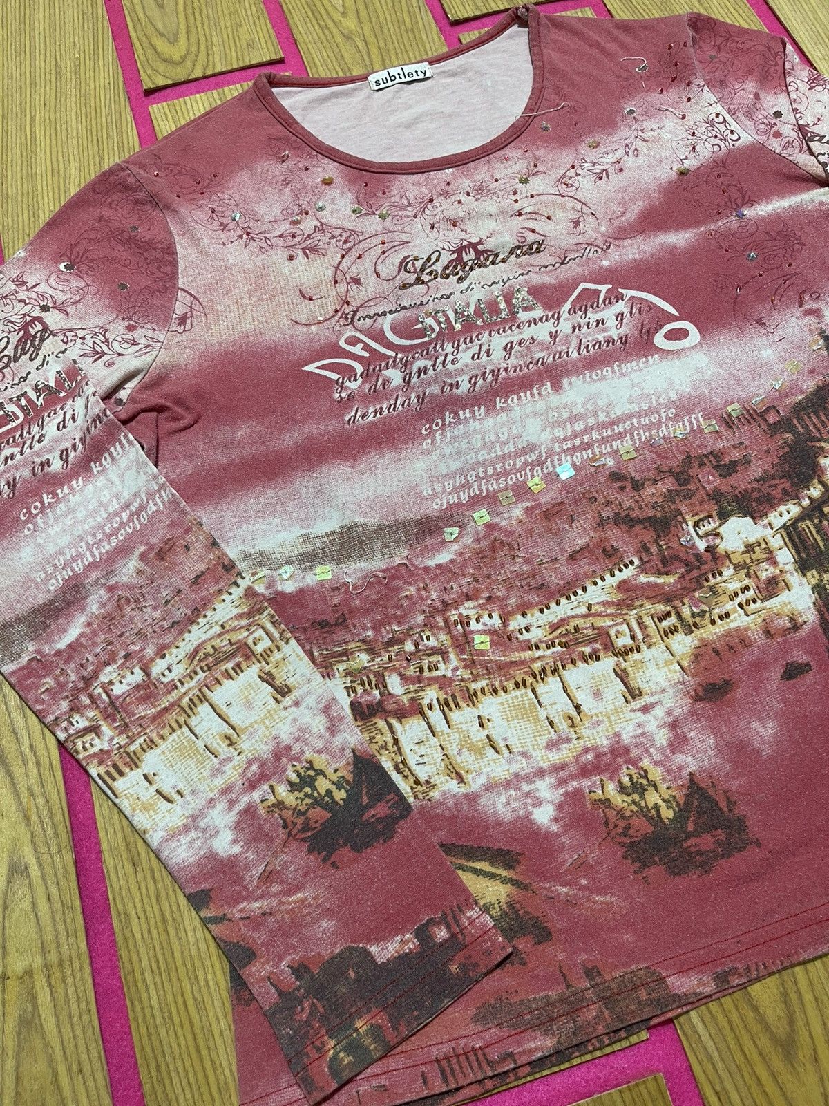 If Six Was Nine Y2K SUBTLETY long sthirt design rare vintage style Size US M / EU 48-50 / 2 - 3 Thumbnail