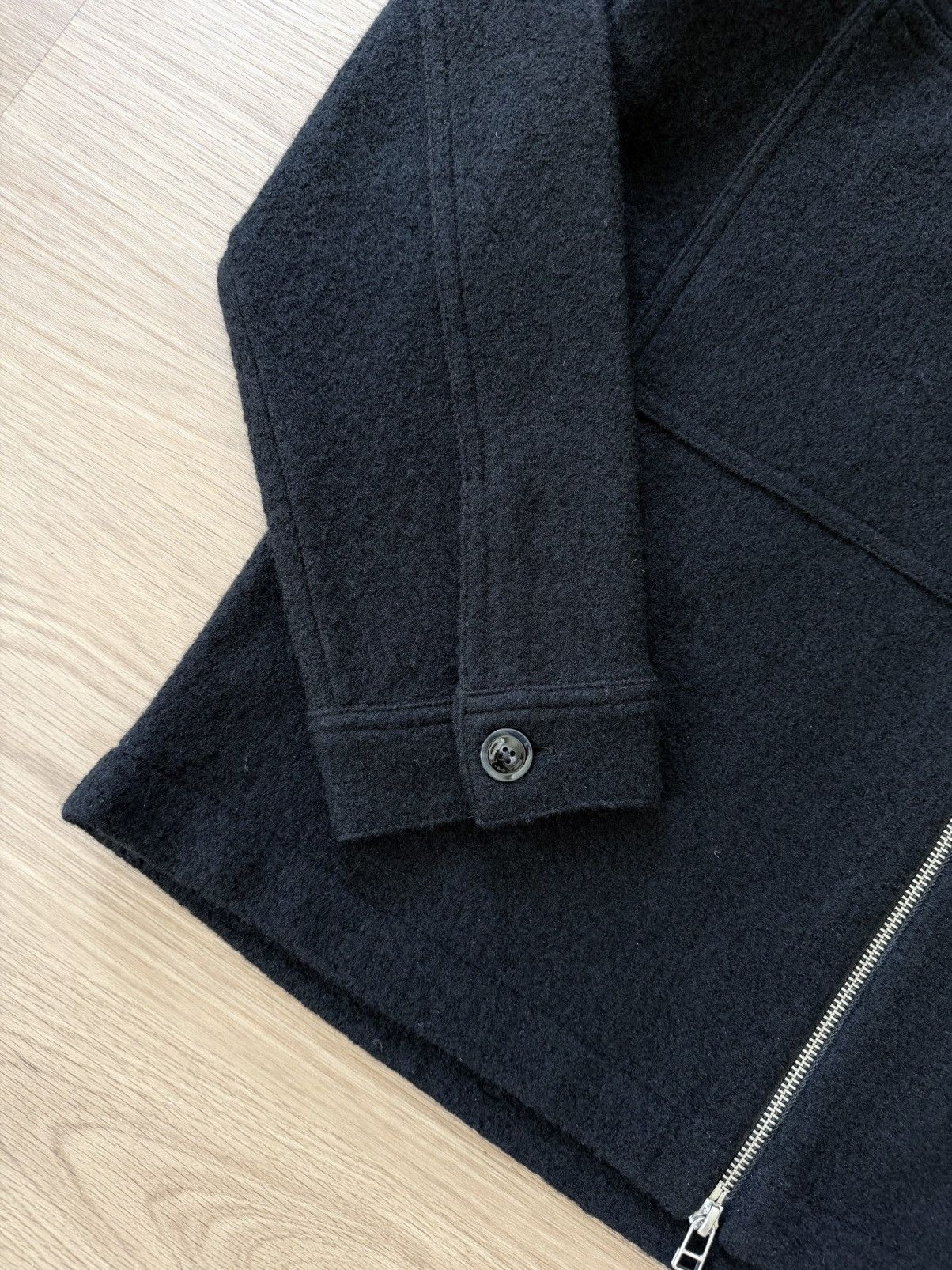 NN07 NN07 Isak 6398 Boiled Wool Overshirt Black Jacket Size L Size US L / EU 52-54 / 3 - 4 Thumbnail