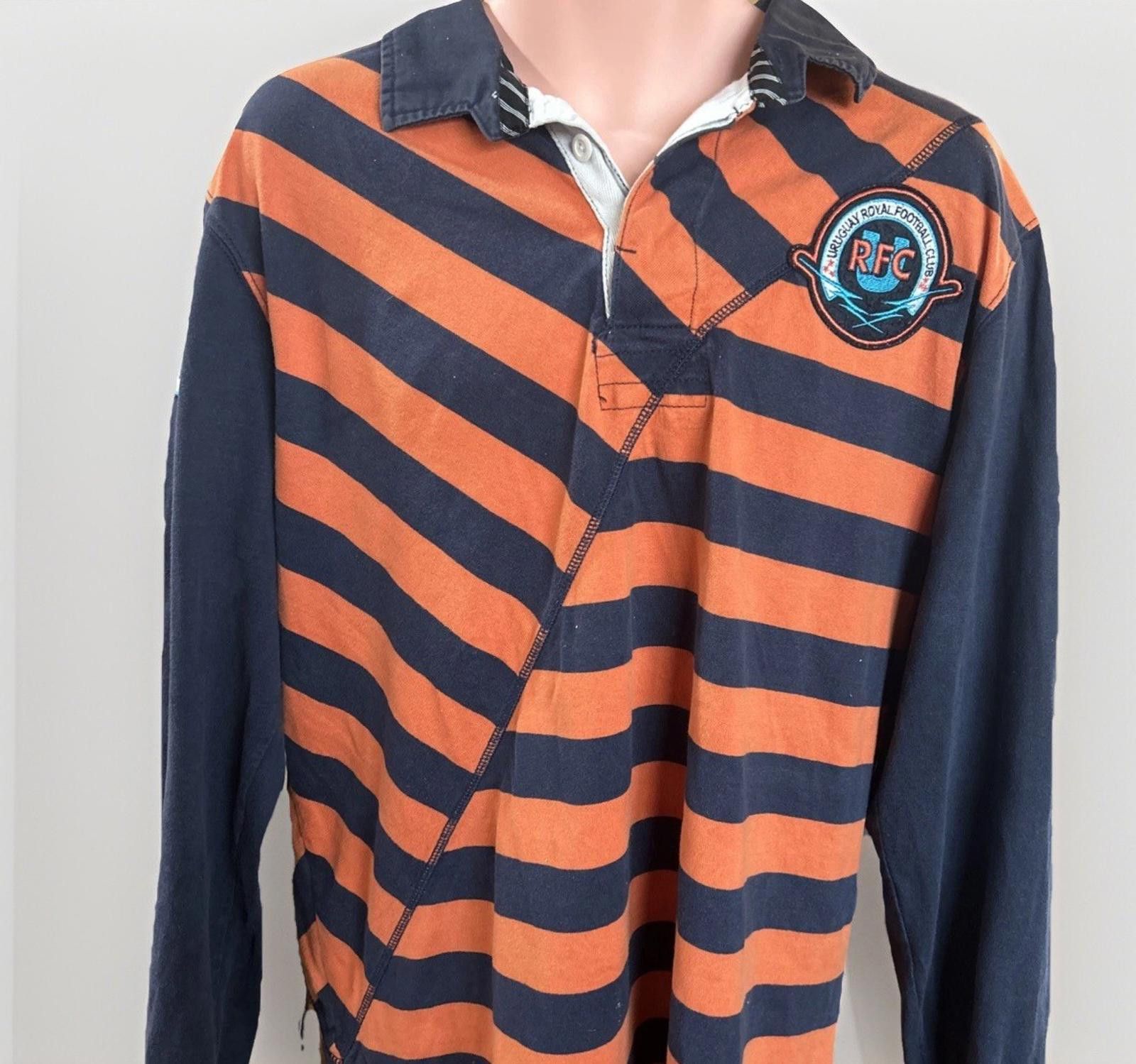 Old Navy URUGUAY ROYAL FOOTBALL Orange & Blue Striped Shirt Size XL Size US XL / EU 56 / 4 - 1 Preview