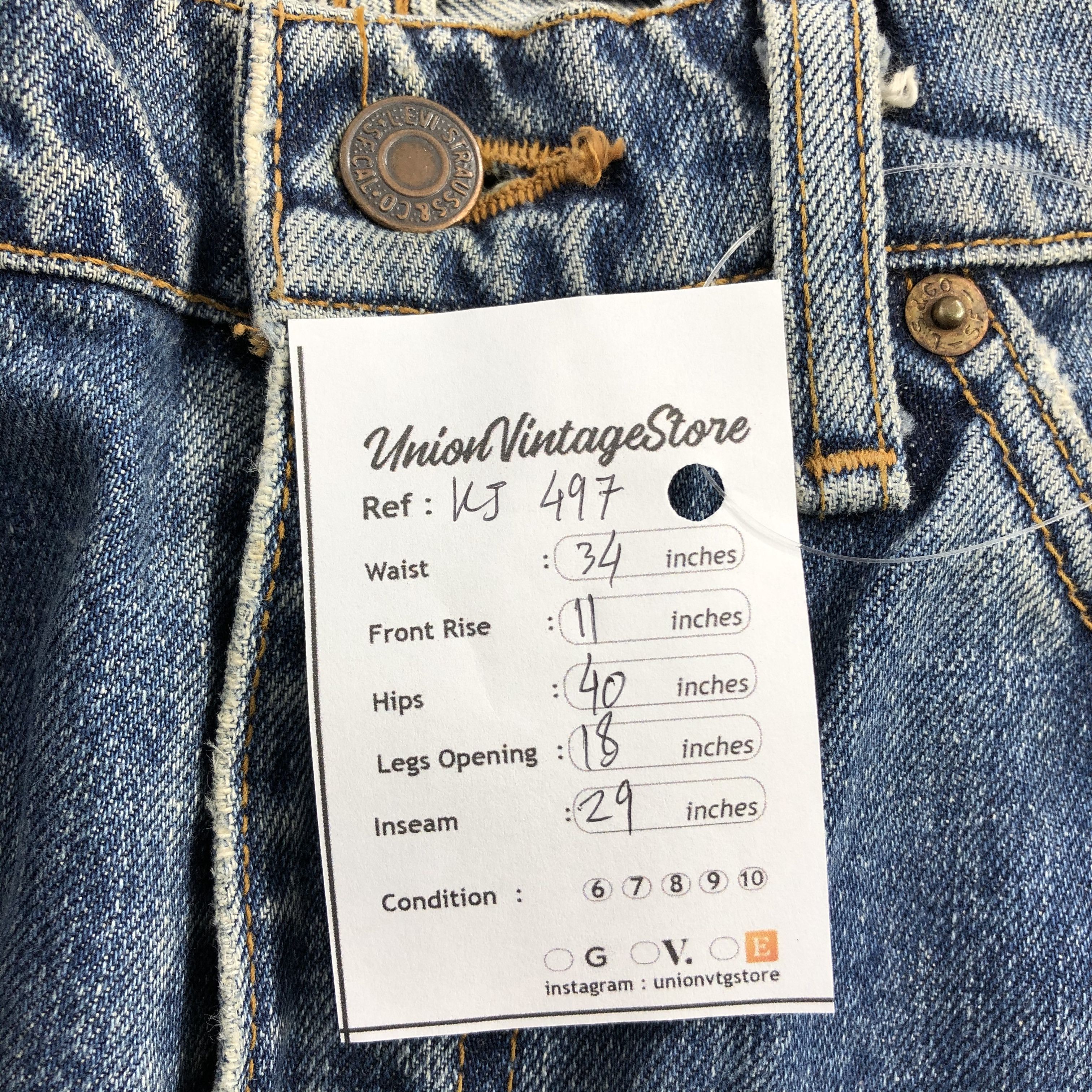 Levi's Vintage 90s Levis 517 Jeans Faded Blue Flare Denim KJ497 Size US 32 / EU 48 - 11 Thumbnail