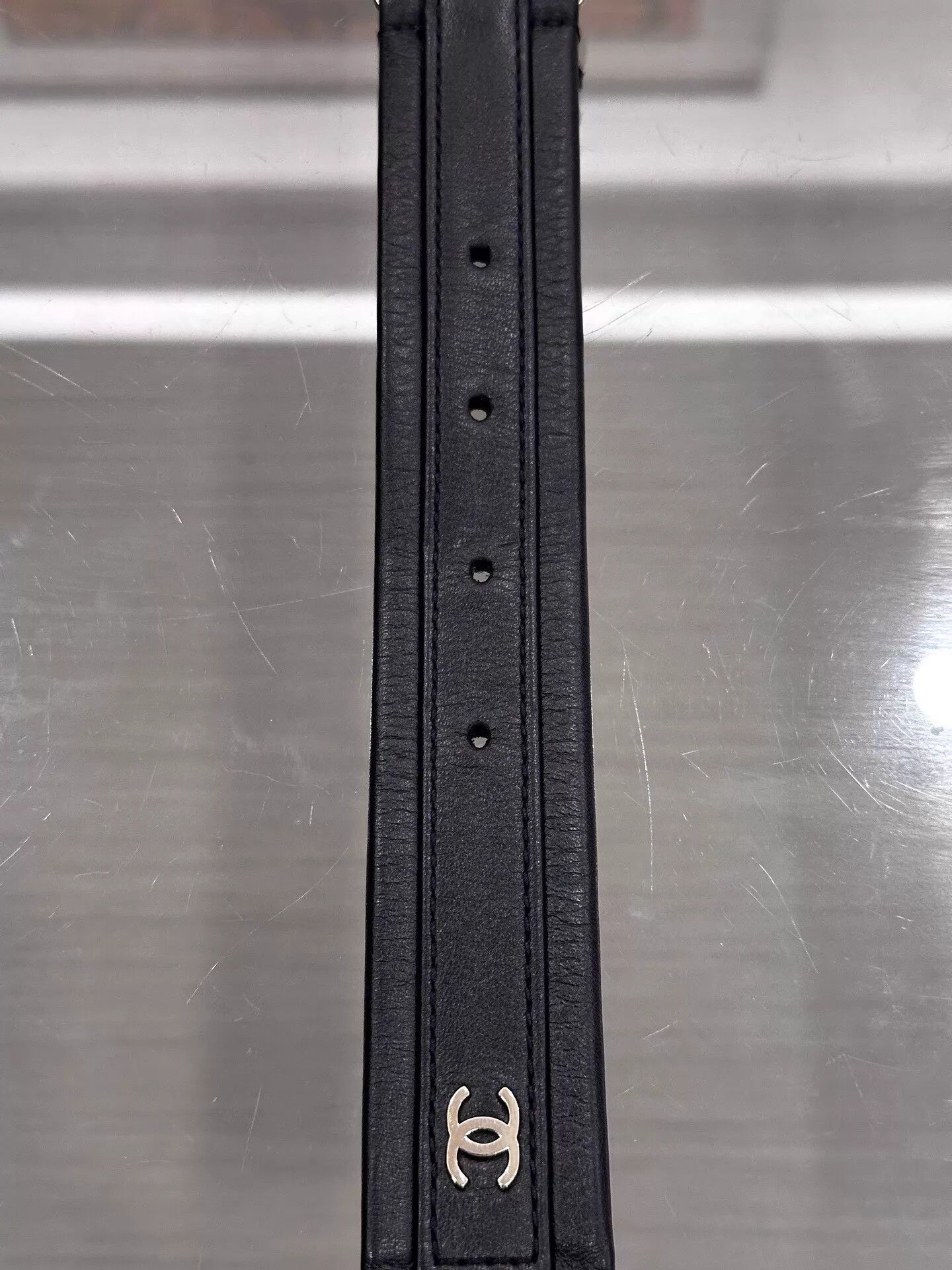 Chanel Chanel Silver CC 3.4W Pin Belt Black Zip Chain 70 Size ONE SIZE - 6 Thumbnail