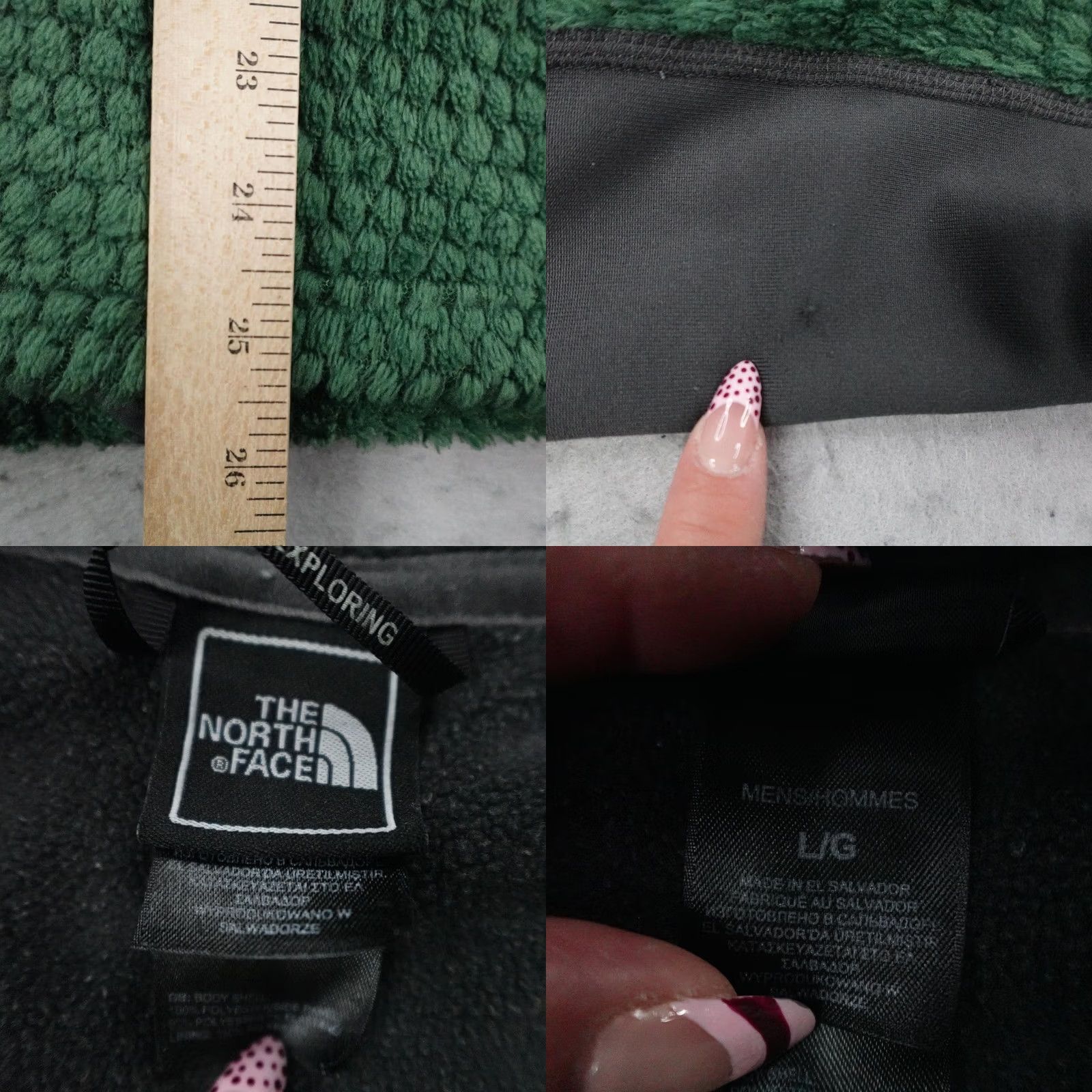 The North Face North Face Jacket Mens Large Green Gray Alpedge Polartec High Loft Pile Fleece Size US L / EU 52-54 / 3 - 8 Thumbnail