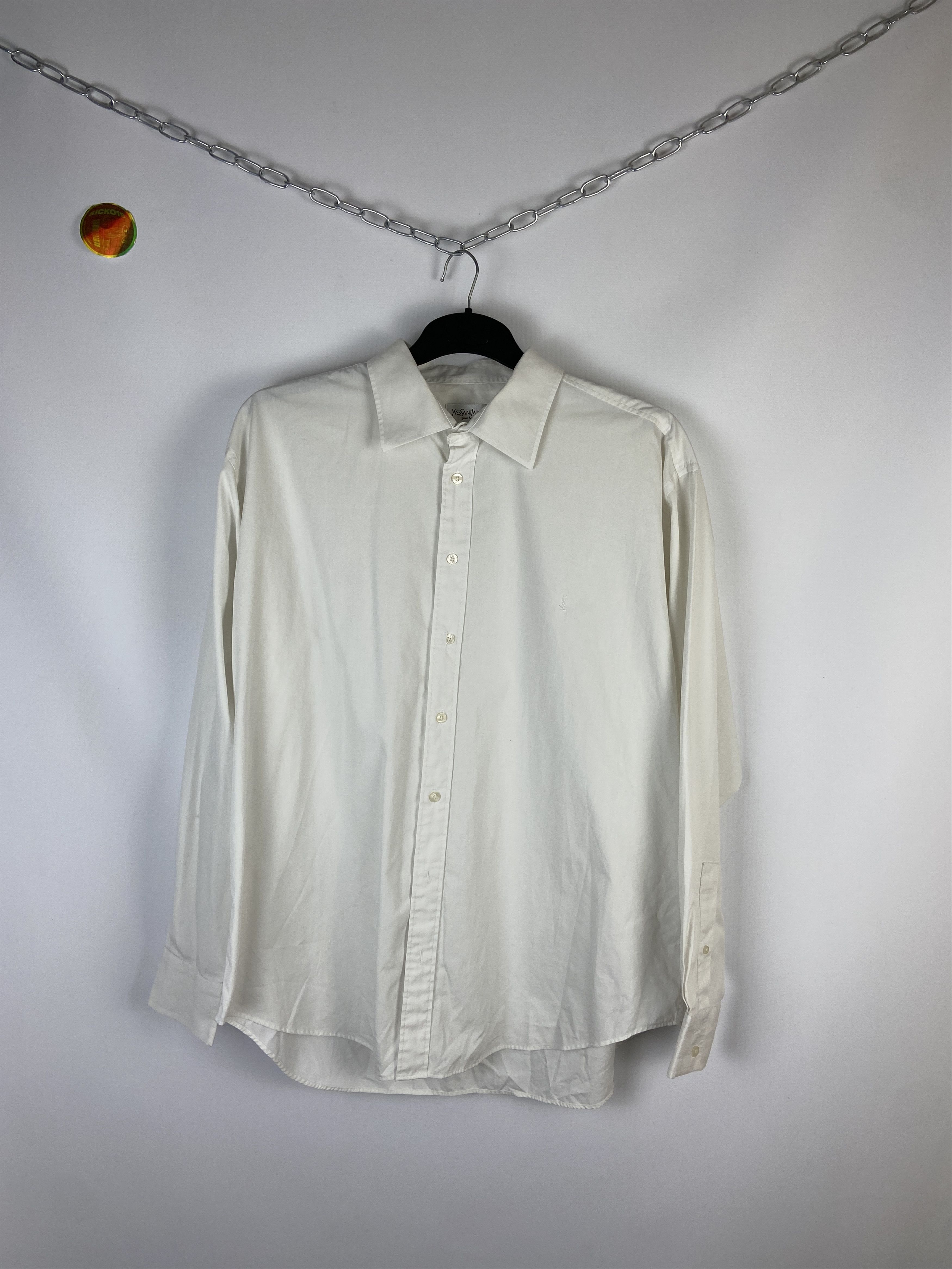 Vintage Vintage YvesSaintLaurent Ysl Pour Homme Button Up Shirt Size US XL / EU 56 / 4 - 1 Thumbnail