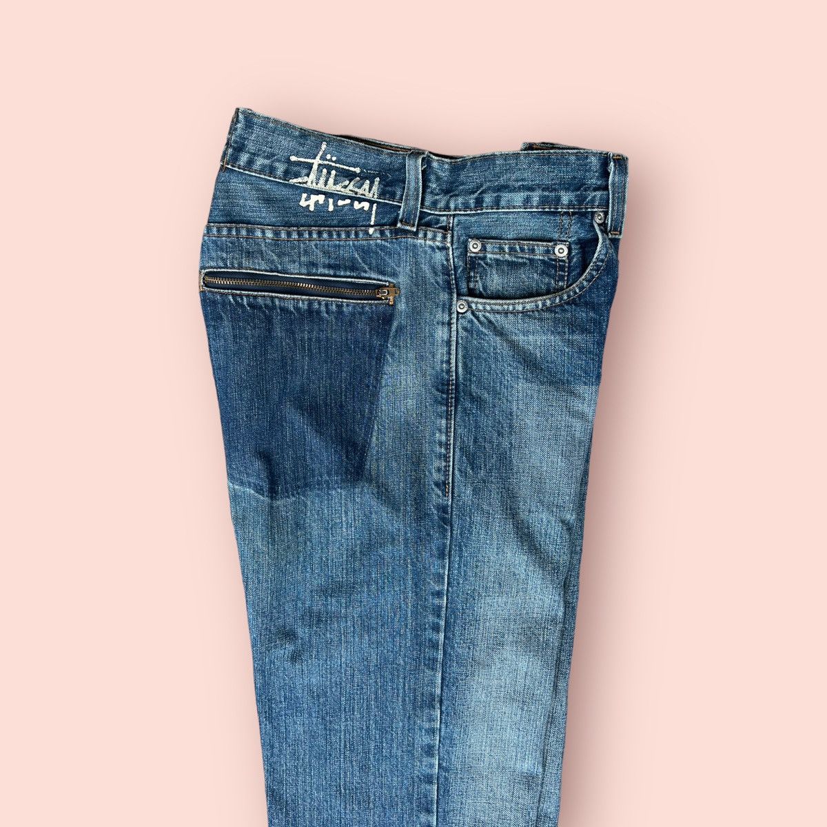 Stussy VINTAGE STUSSY JEANS STRAIGHT CUT WORKWEAR DENIM Size US 29 - 11 Thumbnail