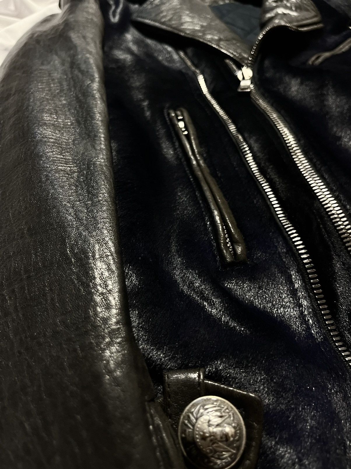 Balmain BALMAIN AW 2012 "MIDNIGHT BLUE" CALF SKIN/HAIR JACKET Size US S / EU 44-46 / 1 - 6 Thumbnail