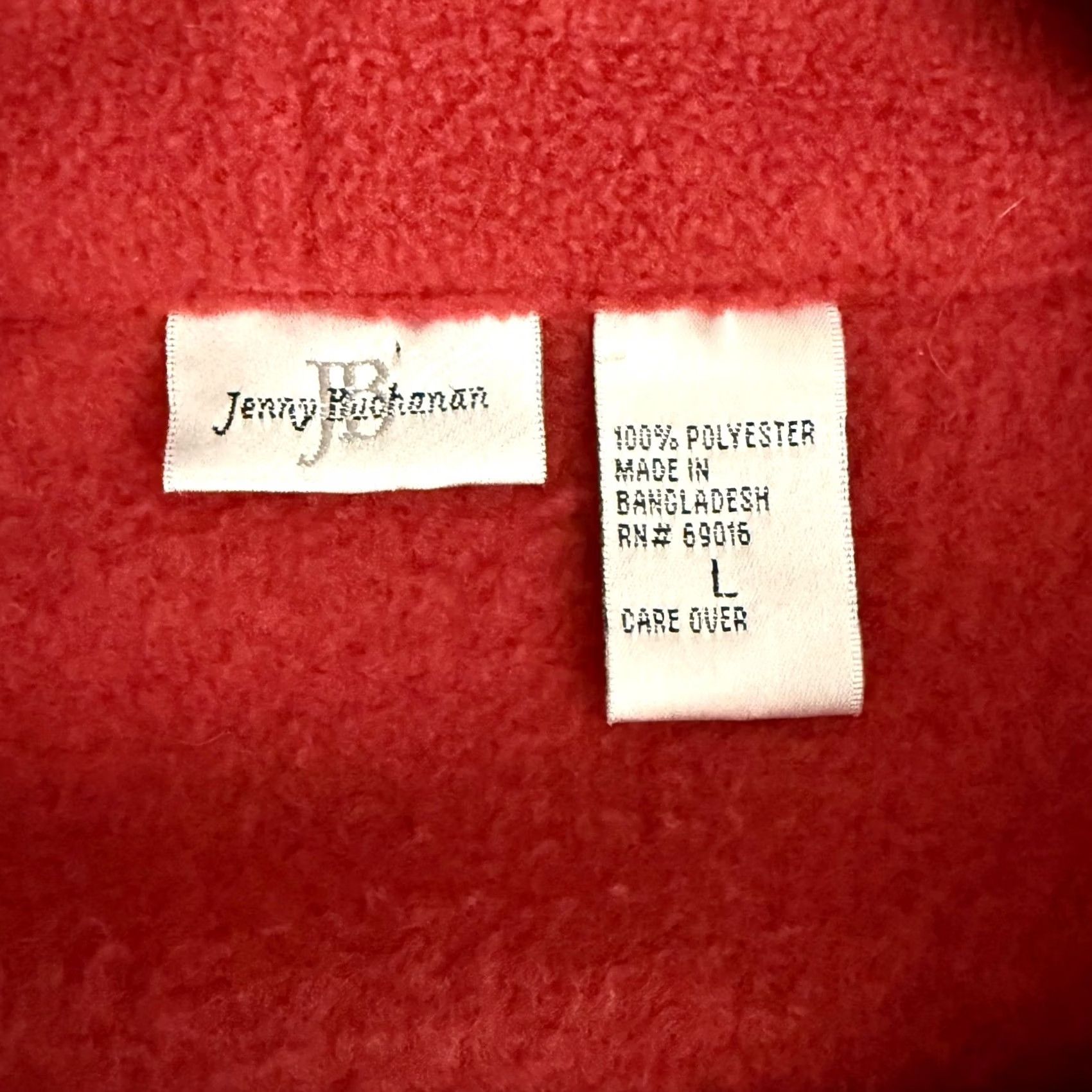 Vintage Oversized Lg Vintage Kmart 90s Fleece Cardigan Jacket Red Button Pockets Cabin Size L / US 10 / IT 46 - 5 Thumbnail