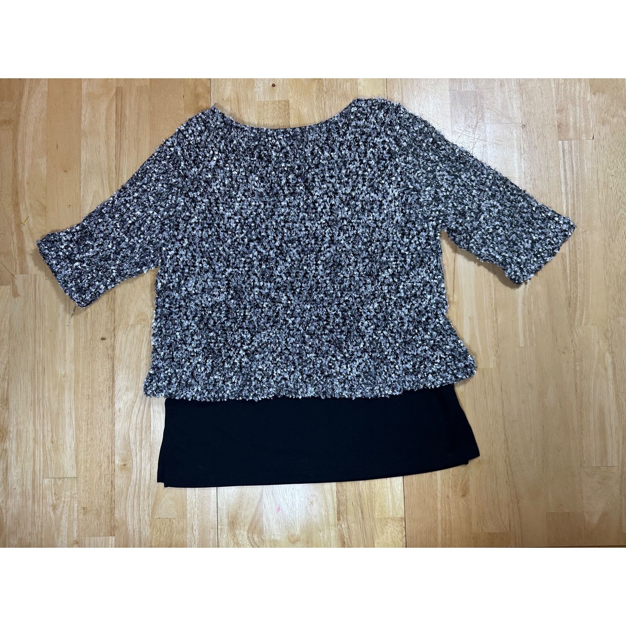 Other Alfred Dunner Women's Petite Eyelash Overlay 3/4 Sleeve Bla Size S / US 4 / IT 40 - 2 Thumbnail