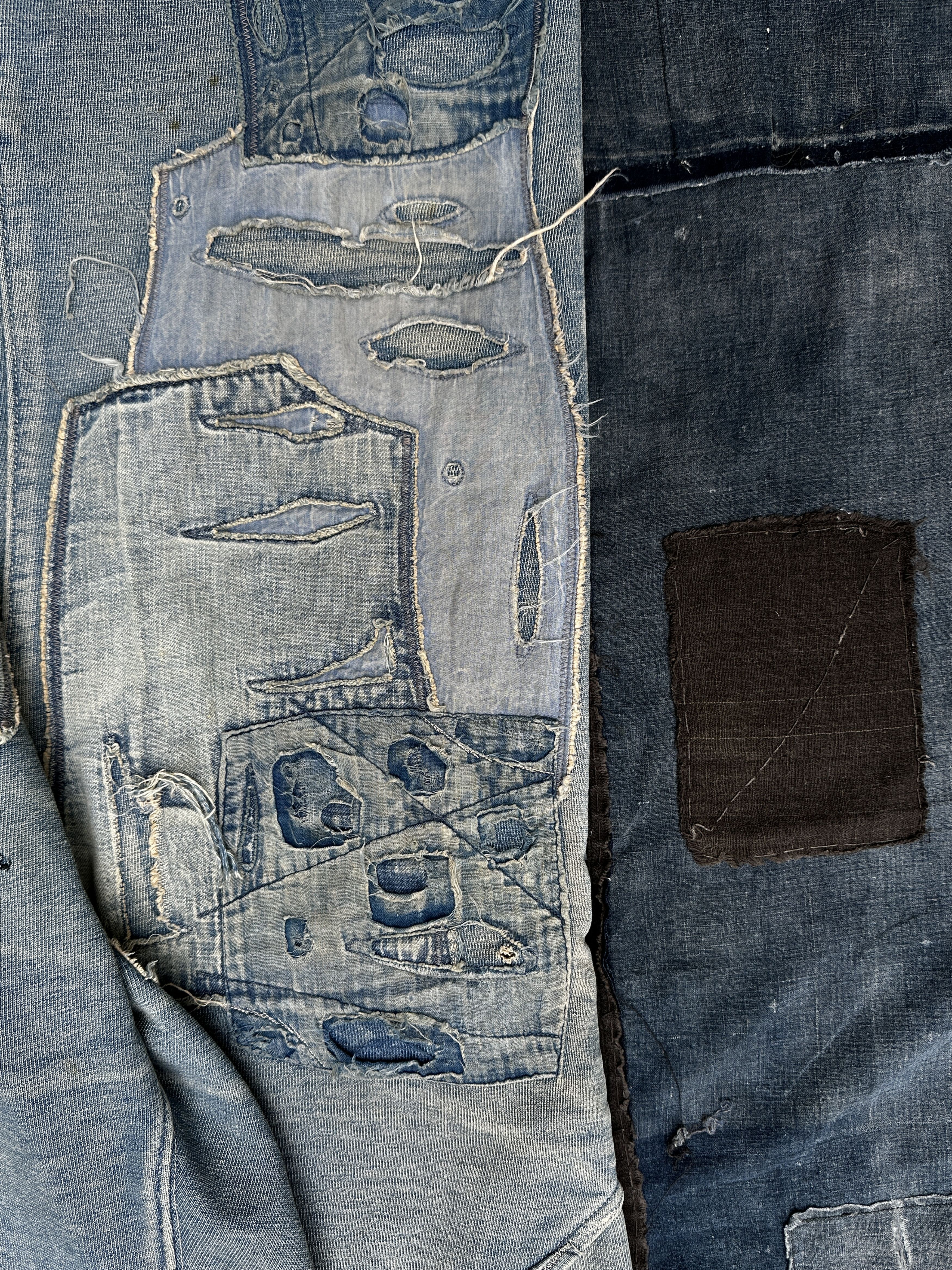 Kapital 2009 Buckleback denim Old man and the sea Boro Sweatpants Size US 36 / EU 52 - 12 Thumbnail