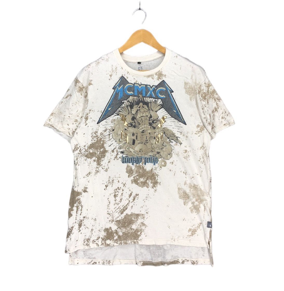 image of Southpole South Pole World Tour Crew Neck T Shirt 1284-44 in White, Men's (Size Large)