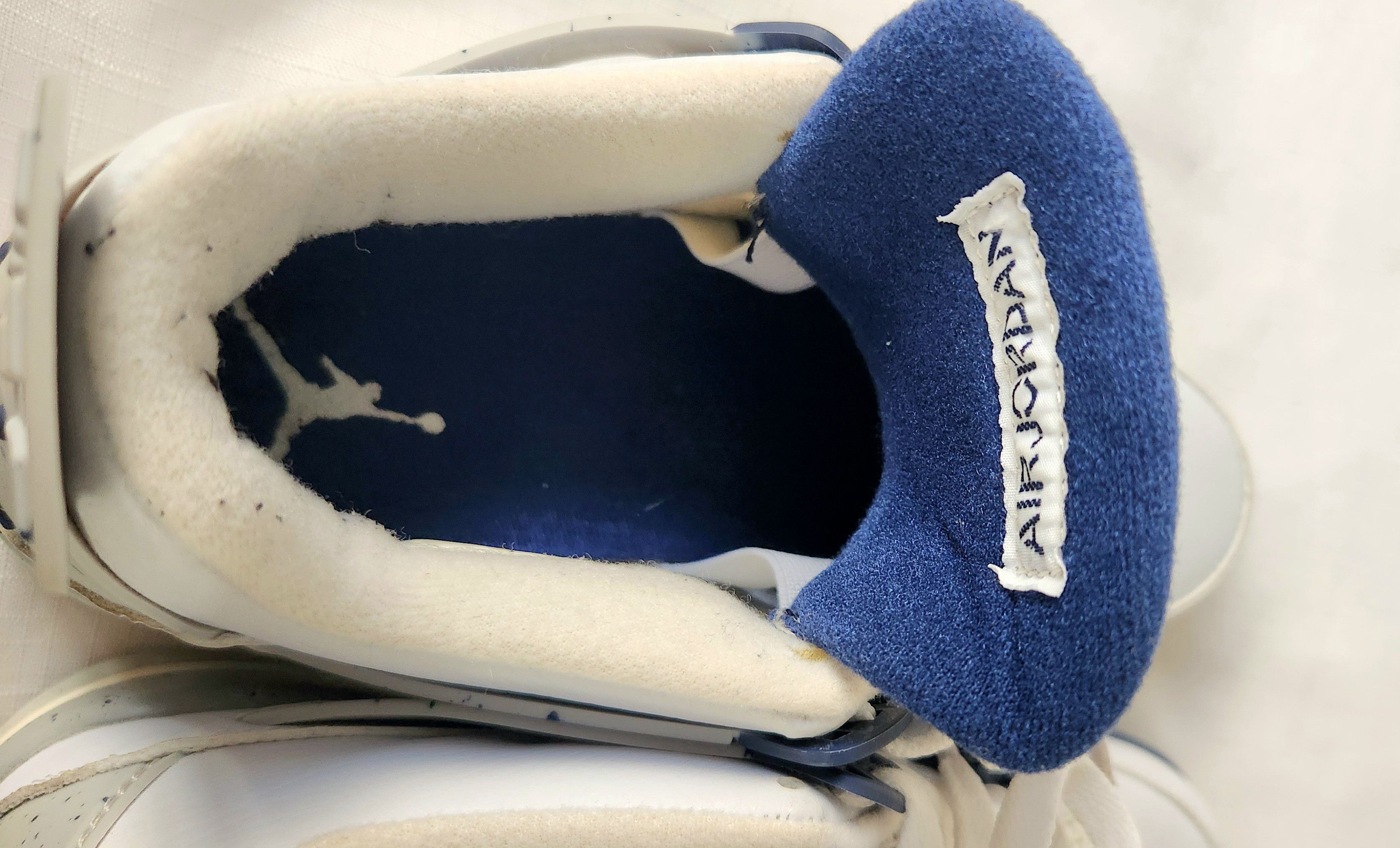 Jordan Brand × Nike Nike Air Jordan 4 Retro 8 White Midnight Navy Grey DH6927140 Size US 8 / EU 41 - 9 Thumbnail