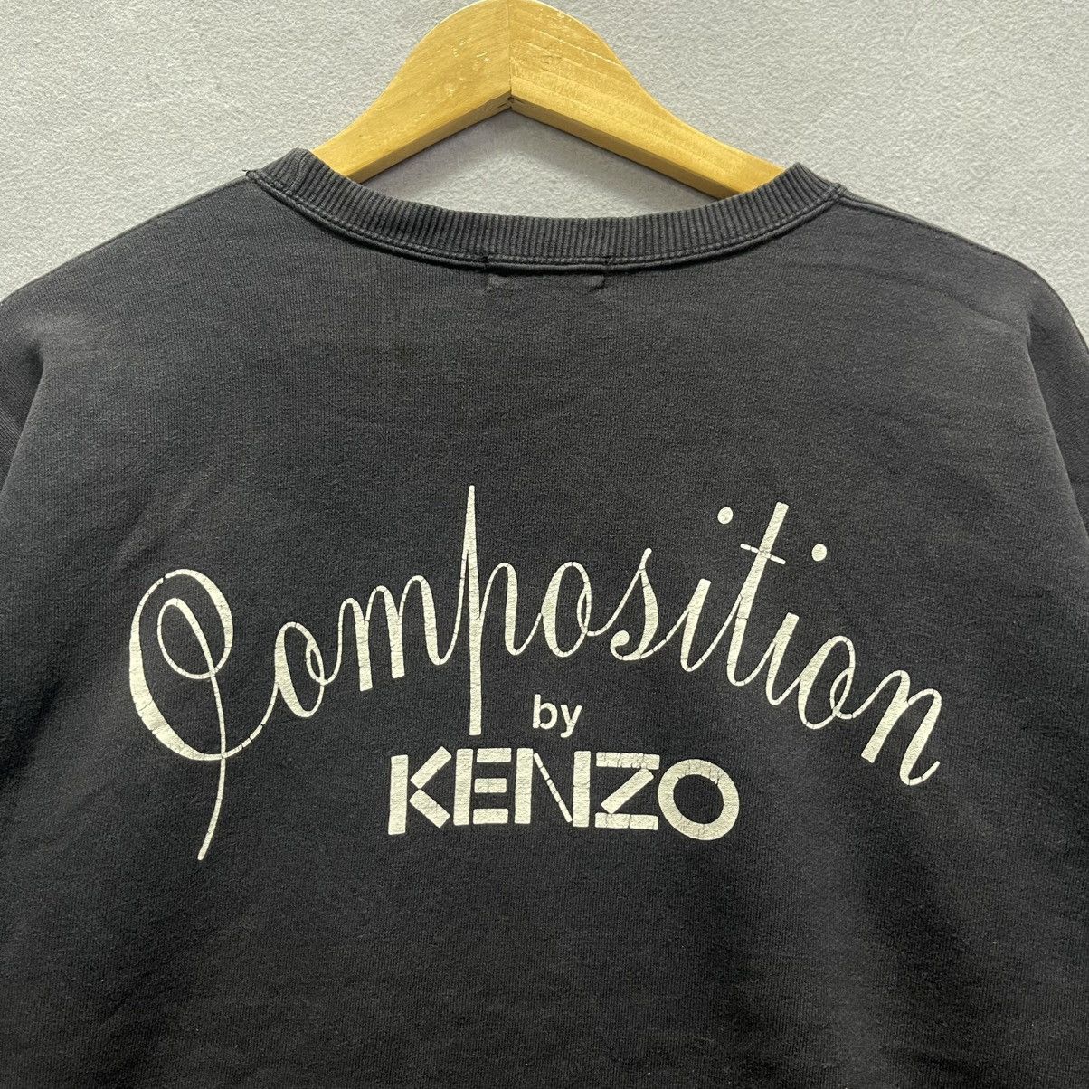 Composition by Kenzo Vintage 1980s–1990s Composition Kenzo Script Logo Sweatshirt Size US M / EU 48-50 / 2 - 2 Thumbnail