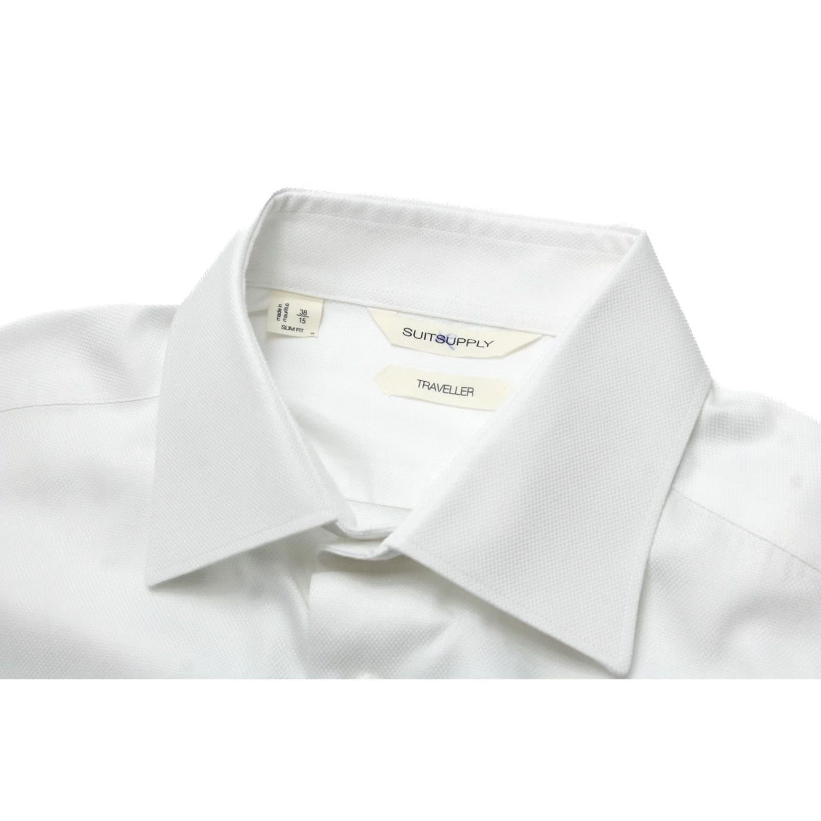 Suitsupply Suitsupply Traveller Slim Fit Formal Shirt Mens 38 / 15 Patterned Spread Collar Shirt Men Regular Size White Patterned 90s Event/Business Mens Size 38R - 4 Thumbnail