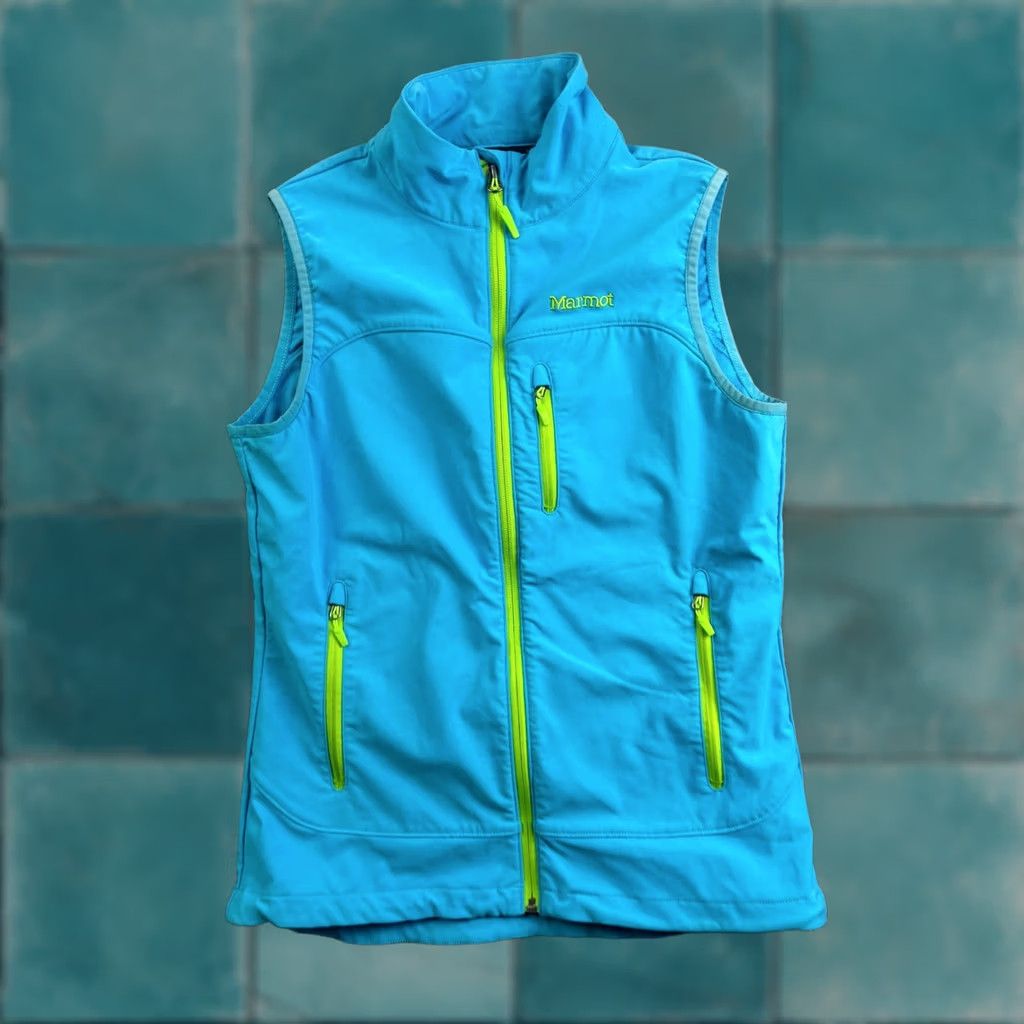 Marmot Marmot Softshell Vest Womens Medium Blue Full Zip Sleeveless Athletic CC-394 Size M / US 6-8 / IT 42-44 - 1 Thumbnail