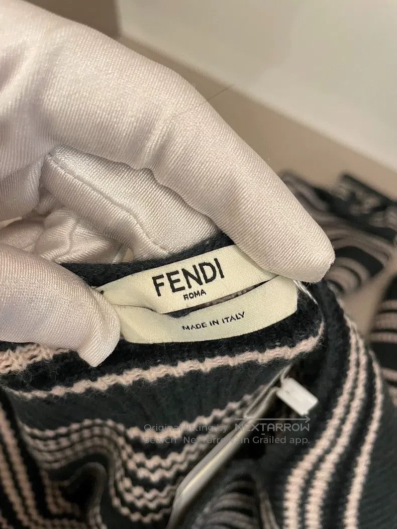 Fendi Fendi Teal striped wool sweater Size XS / US 0-2 / IT 36-38 - 3 Thumbnail
