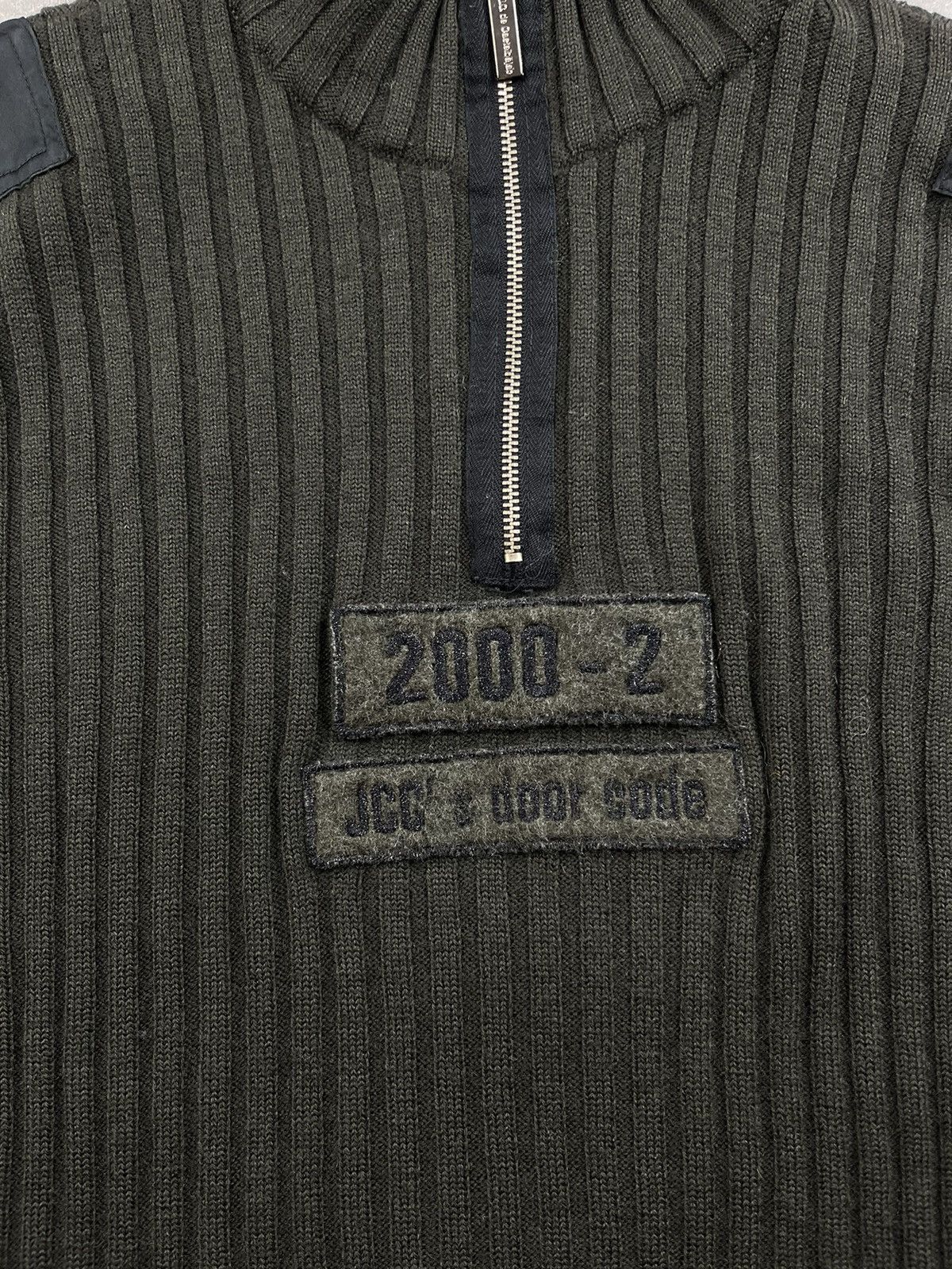 Jean Charles De Castelbajac × Vintage J.C. De Castelbajac Khaki Zip Avant Garde Military Sweater Size US S / EU 44-46 / 1 - 6 Thumbnail
