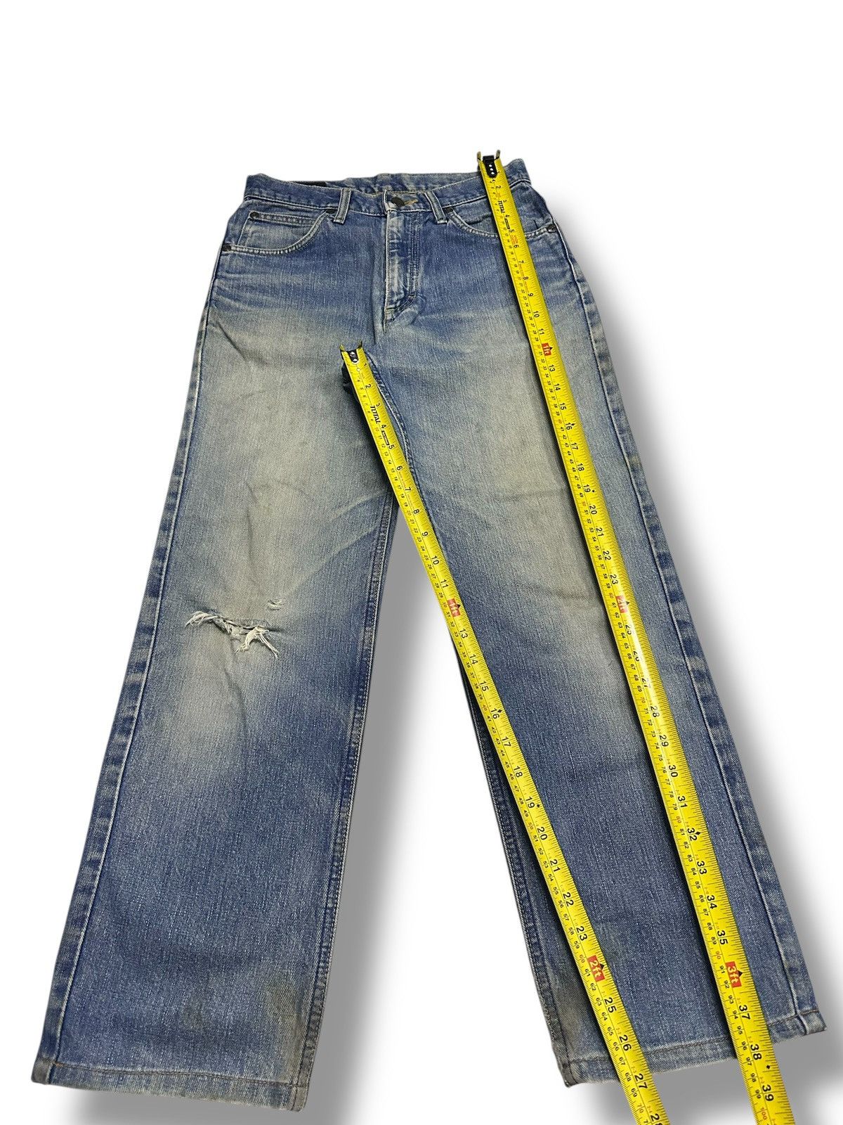 Lee Lee Rider Vintage Distressed Jean Straight Loose Style Faded Size US 28 / EU 44 - 13 Thumbnail