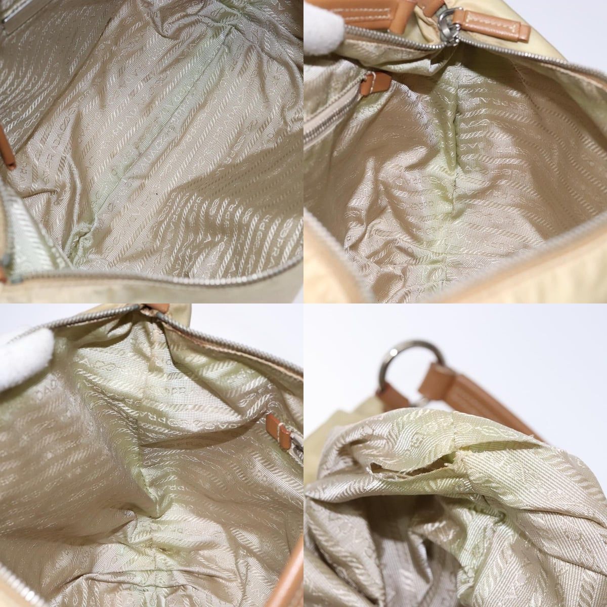 Prada PRADA Tote Bag Nylon Beige Silver Size ONE SIZE - 12 Thumbnail