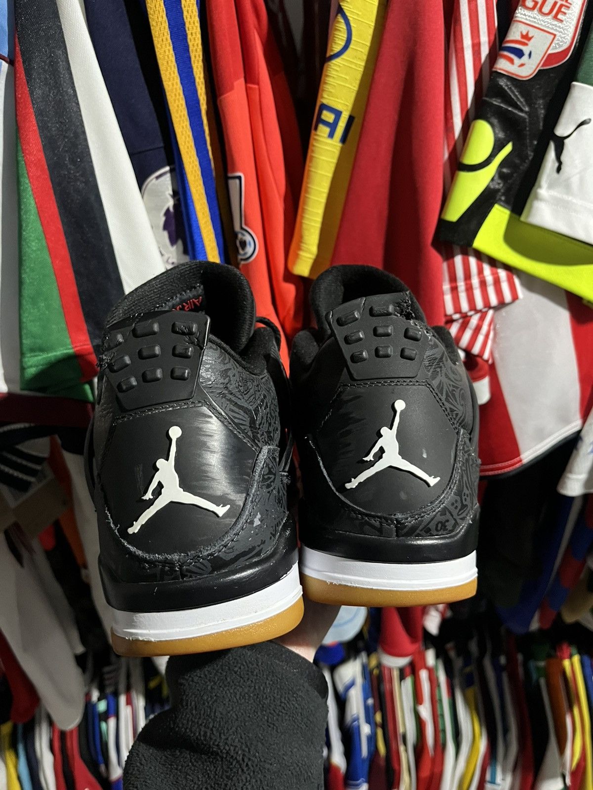 Jordan Brand × NBA Air Jordan 4 Retro SE Laser Black Gum 2018 Size US 10 / EU 43 - 4 Thumbnail